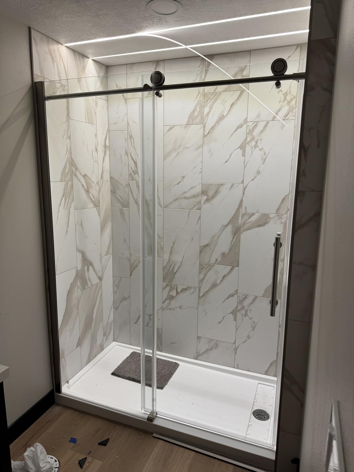 MORVANO 60 x 32 Shower Pan Right Drain with Removable Stainless Cover customer photo 1