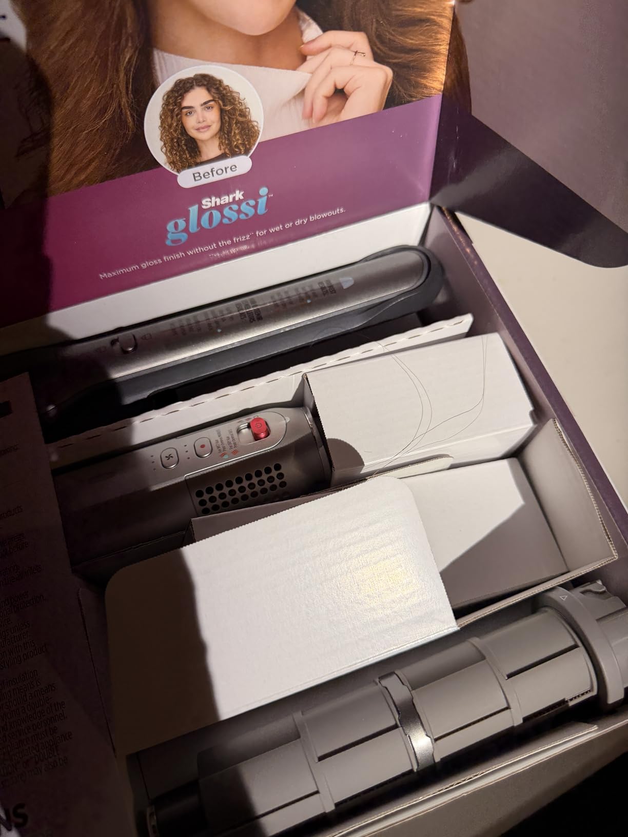 Shark FlexFusion Ceramic Air Styler, Straightener+Curler, Blush, HD641S customer photo 1