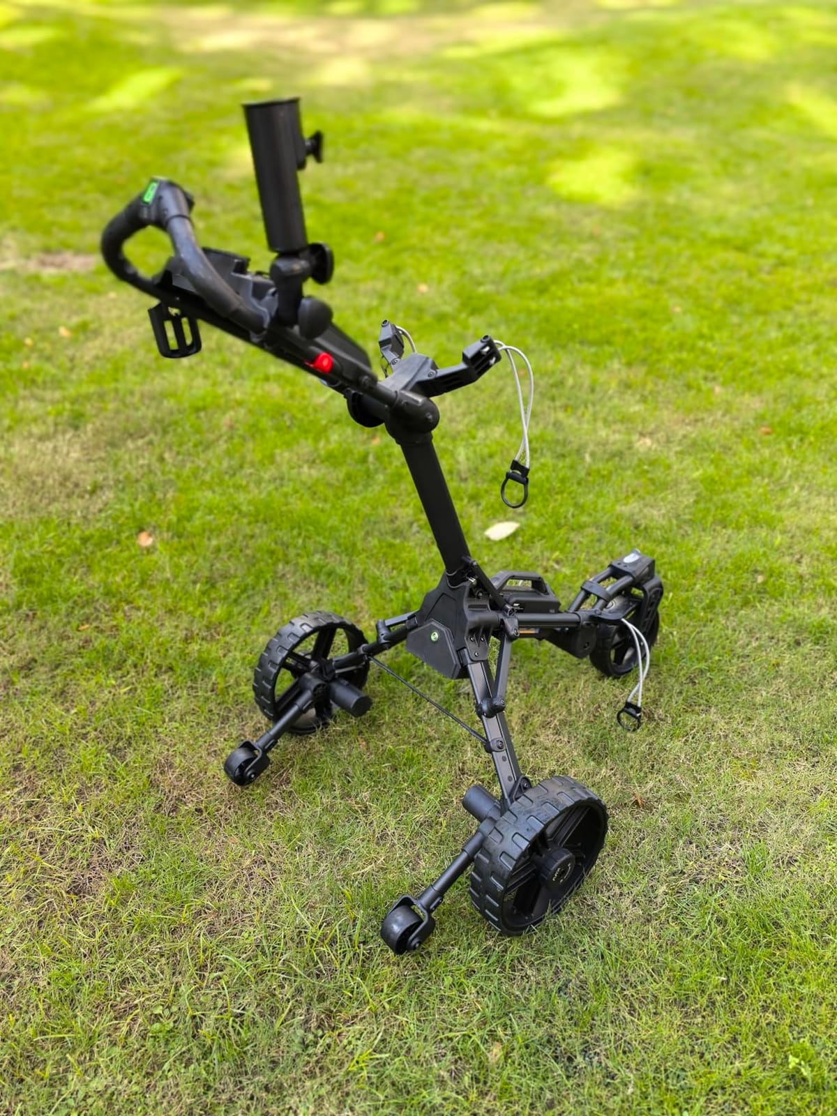 KVV Electric Golf Push Cart with Remote Control, Super Compact and Lightweight Electric Golf Cart,Smallest Folding Size Electric Golf Cart, Suitable for All Terrains, and (Charcoal) customer photo 1