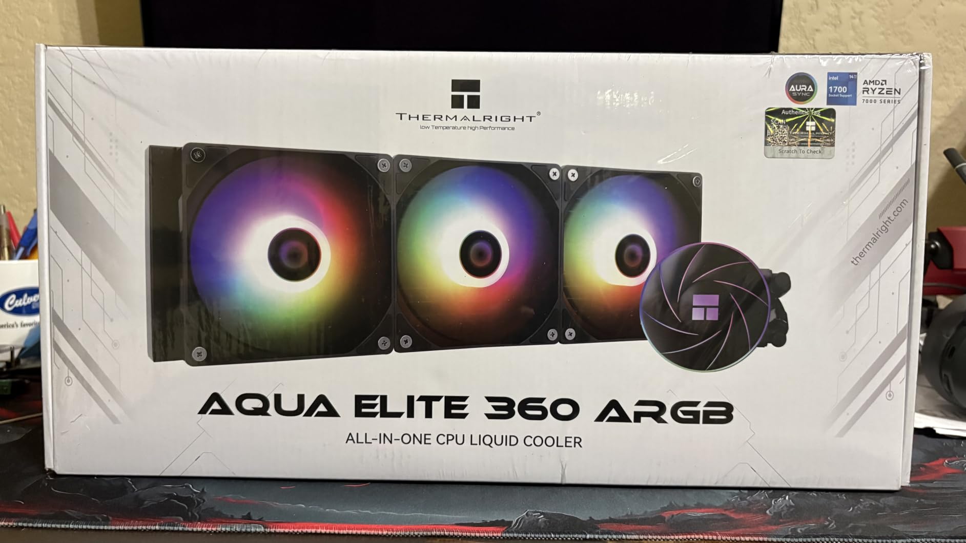 Thermalright Aqua Elite 360 ARGB Liquid CPU Cooler, 360 AIO Cooling Row Size, 3 x 120mm PWM Fans, Computer CPU Cooler,for AMD:AM4/AM5, Intel LGA1851/1150/1151/1200/1700 customer photo 1