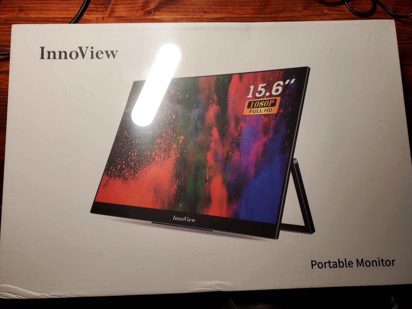Innoview 23.8” 4K Large Portable Monitor, UHD (3840*2160) 100%sRGB IPS Speakers USB-C HDMI Work Home Second Monitor W/180°Adjustable Stand for Laptop, Desktop, Macbook, Phones, Tablet, PS5/4, Switch customer photo 1
