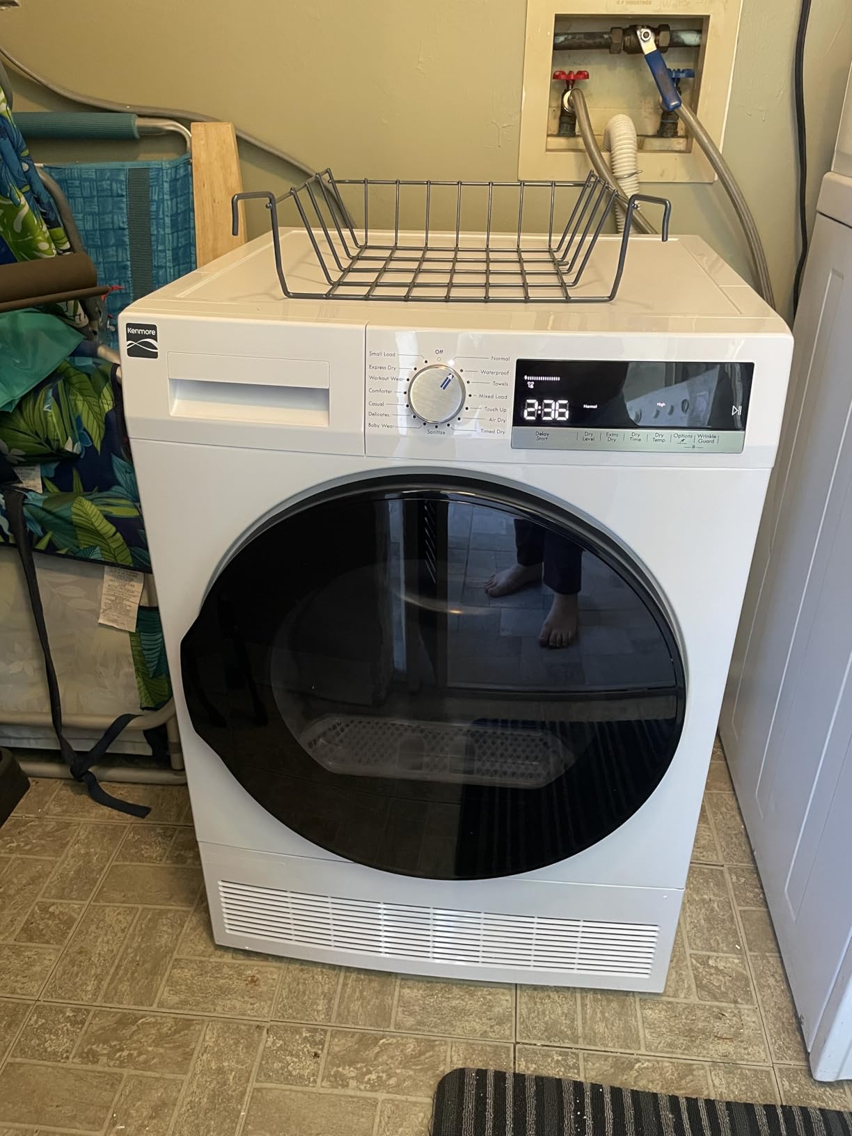 Kenmore 4.0 cu. ft. Ventless Condensing Electric Dryer - White | Compact Front Load Dryer - Wrinkle Guard to Reduce Wrinkles & Static - Smart Sensor Drying - ENERGY STAR Certified customer photo 1
