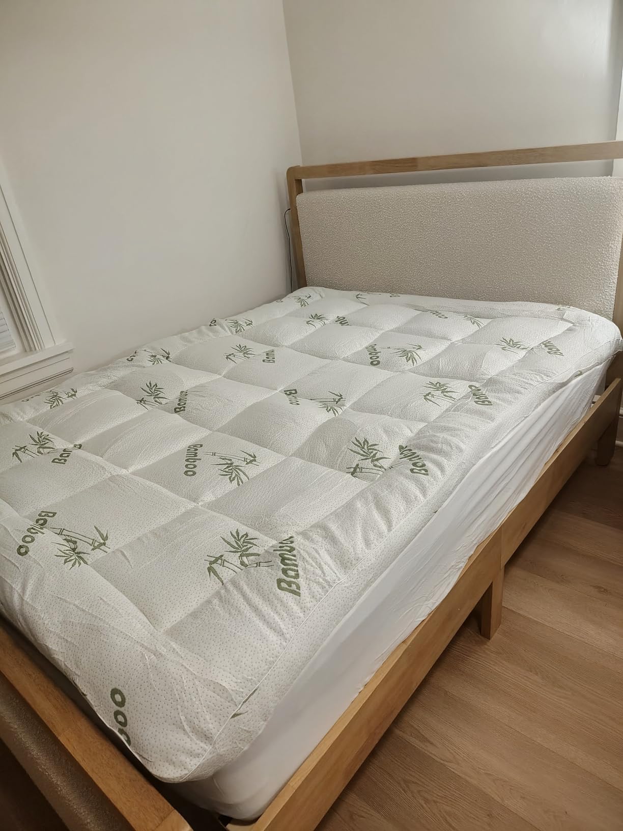 PATSBA Premium Viscose Made from Bamboo Short Queen RV Size Mattress Topper, Quilted Fitted Extra Thick Mattress Pad,Pillow Top Mattress Cover with Deep Pocket Up to 21 Inches(60 * 75inch) customer photo 1