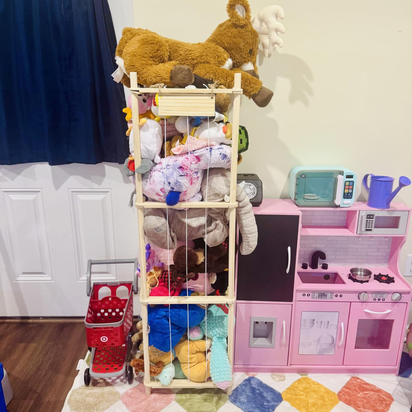 Woodure Stuffed Animal Storage & Organizer, Wooden Cute Zoo Toy Holder for Toddler Rooms, Playrooms & Bedrooms customer photo 2