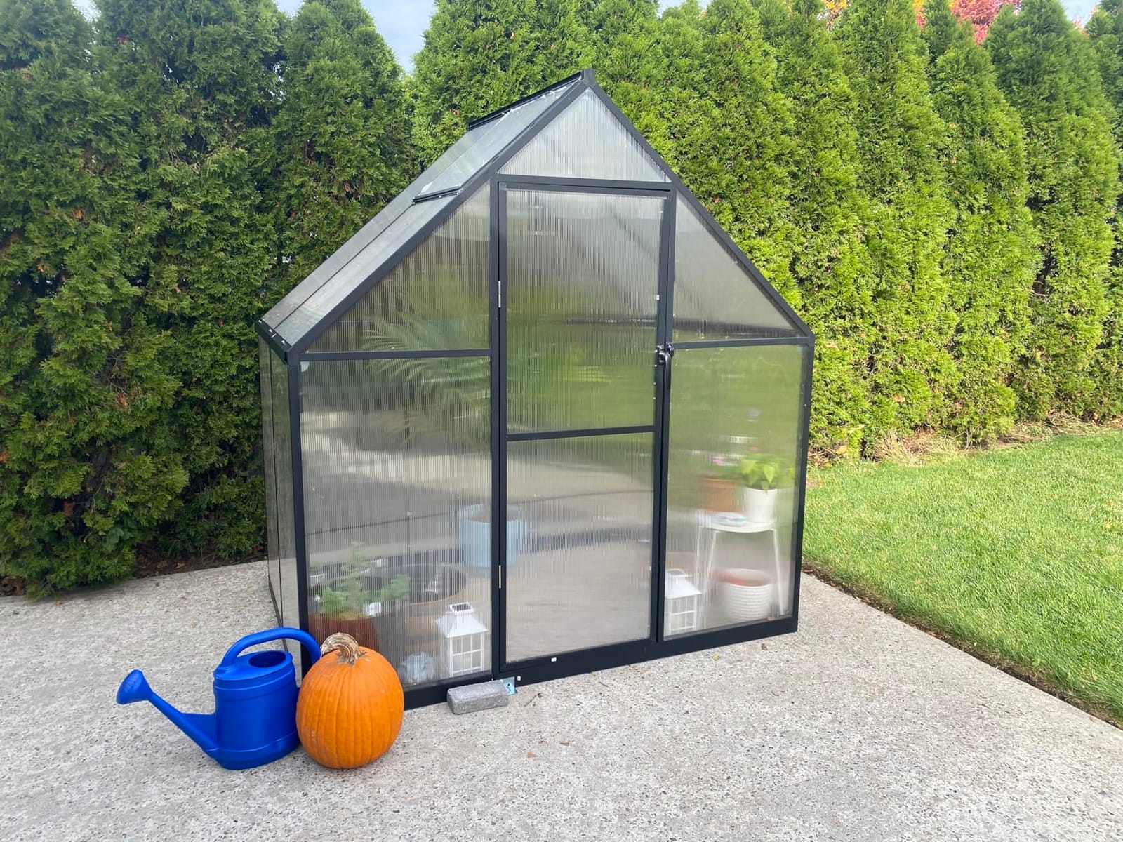 8X14FT Green House with Thermometers, Large Aluminum Greenhouse for Outdoor customer photo 2
