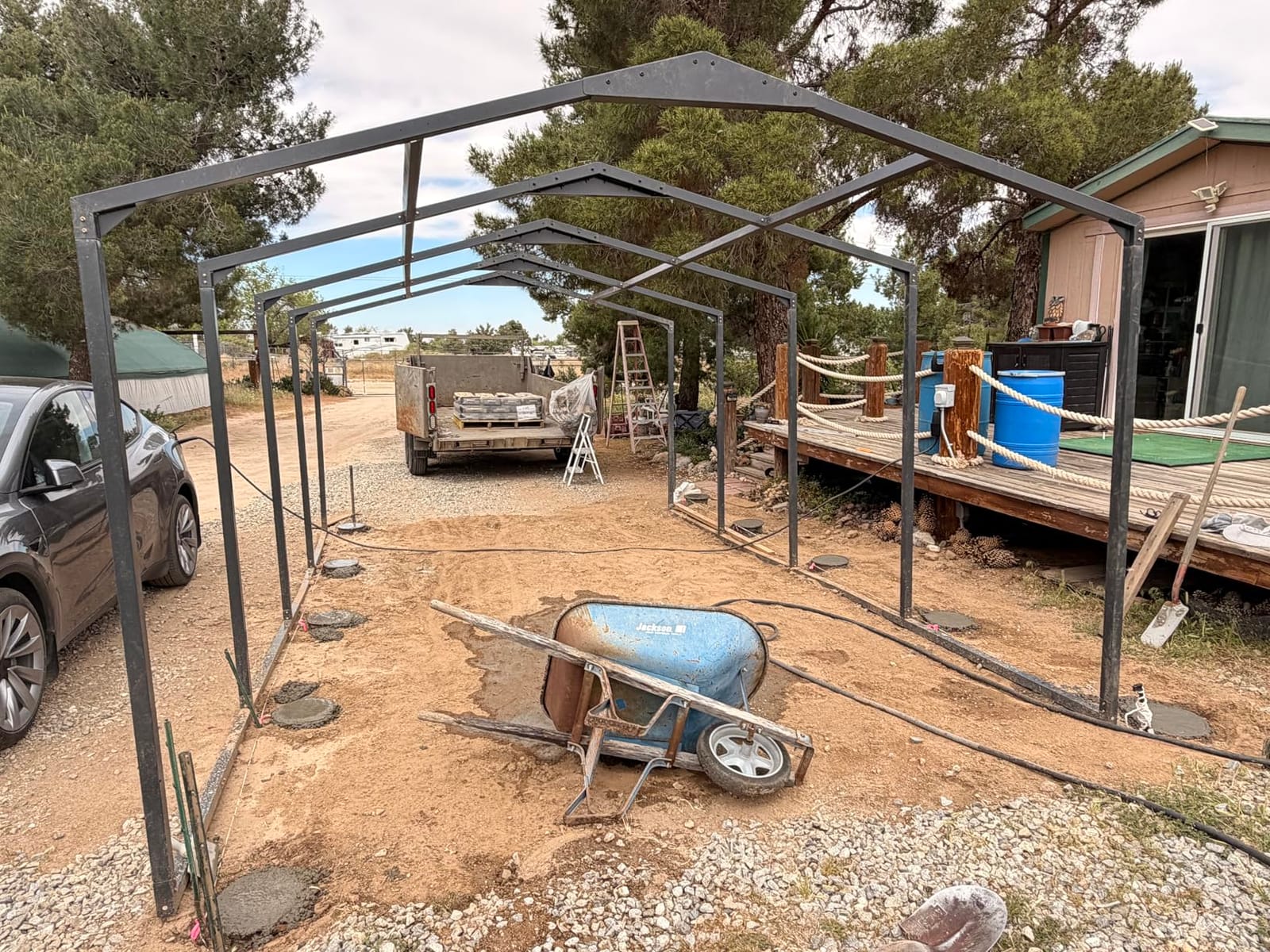 Military-Grade Metal Carport 10x15 FT, Heavy- Duty Galvanized Steel Roof customer photo 1