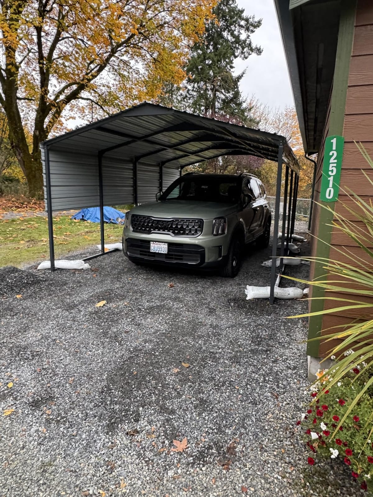 Military-Grade Metal Carport 10x15 FT, Heavy- Duty Galvanized Steel Roof customer photo 2