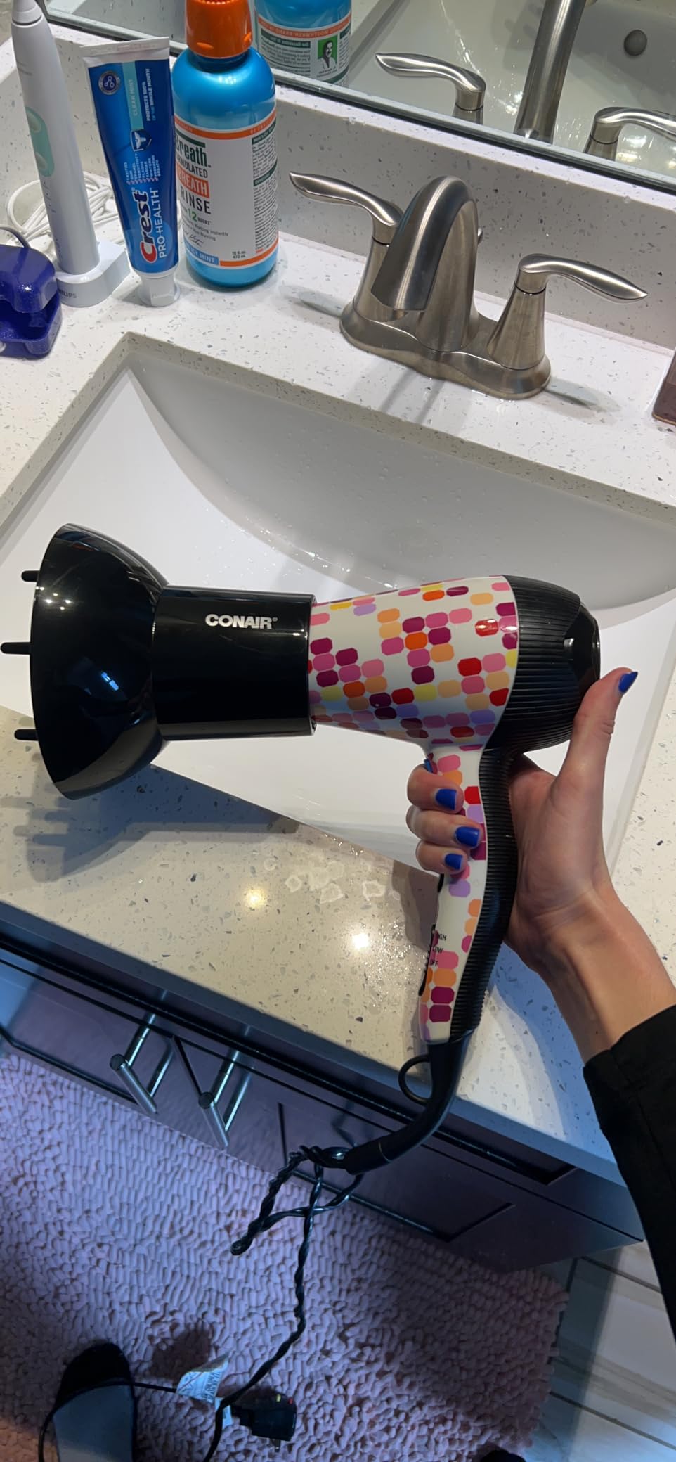 Conair Hair Dryer Diffuser Attachment, Double Ceramic, Universal customer photo 1