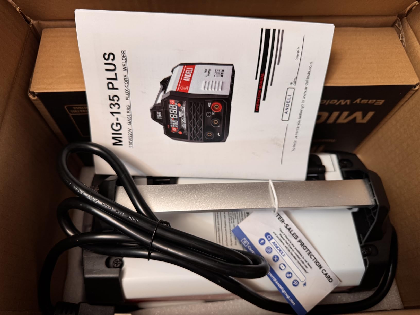ANDELI 110V/220V MIG Welder 135A ,PULSE Flux Core/Lift TIG/Stick 4-in-1 customer photo 2