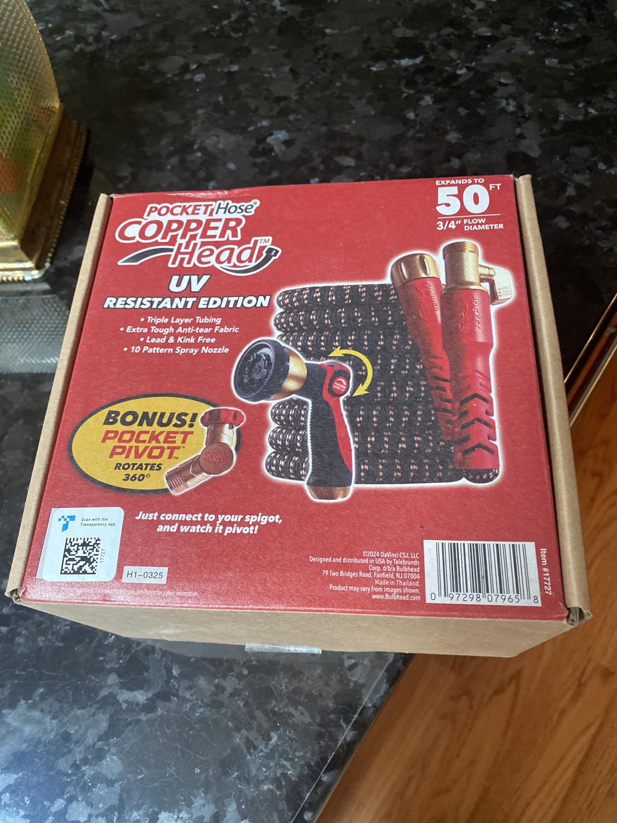 Pocket Hose Copper Head 50 FT Expandable Garden Hose, Pocket Pivot, Nozzle customer photo 1