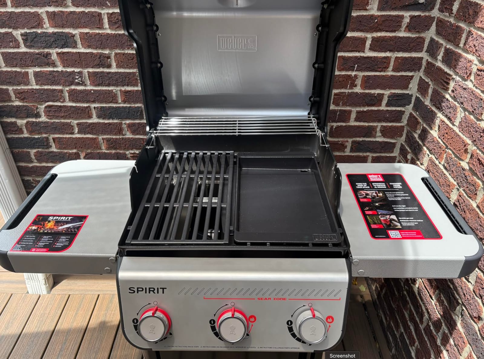 Weber Spirit E-325 Gas Grill for Outdoor Cooking, Natural Gas Grill, Black | 3 Burners, Sear Zone w/Boost Burners, Porcelain-Enameled Cast-Iron Grates, Weber Works Rails, BBQ Grill, Weber Grill customer photo 2