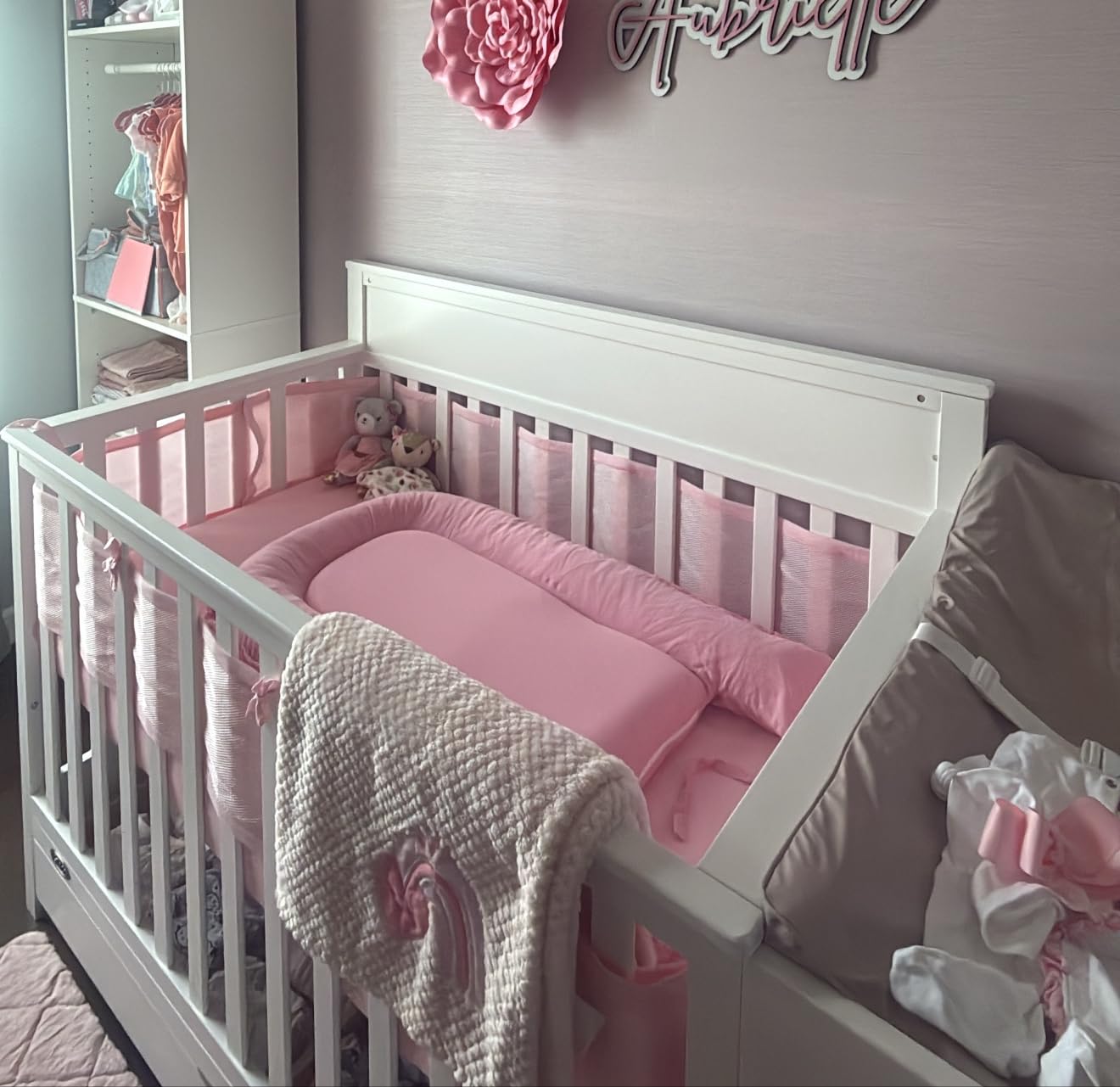 Graco Shiloh 5-in-1 Convertible Crib & Changer with Drawer, Frosted Oat customer photo 2