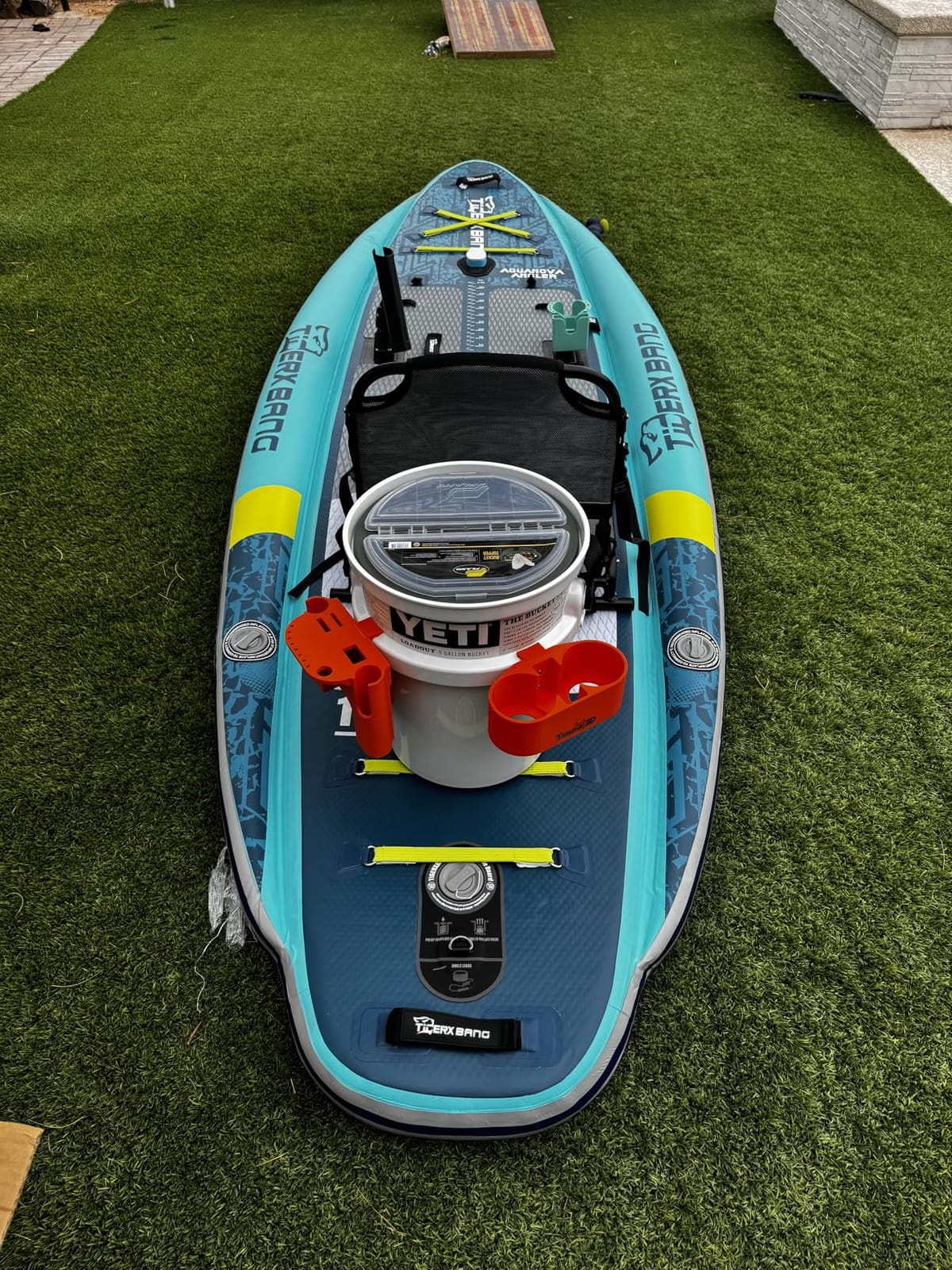TIGERXBANG 11'x47''x8'' Inflatable Fishing Kayak, High-Performance Inflatable Kayak-Ideal for Water Fishing Activities, Equipped with Comfortable Seats and Camera Base Versatile Accessories customer photo 2