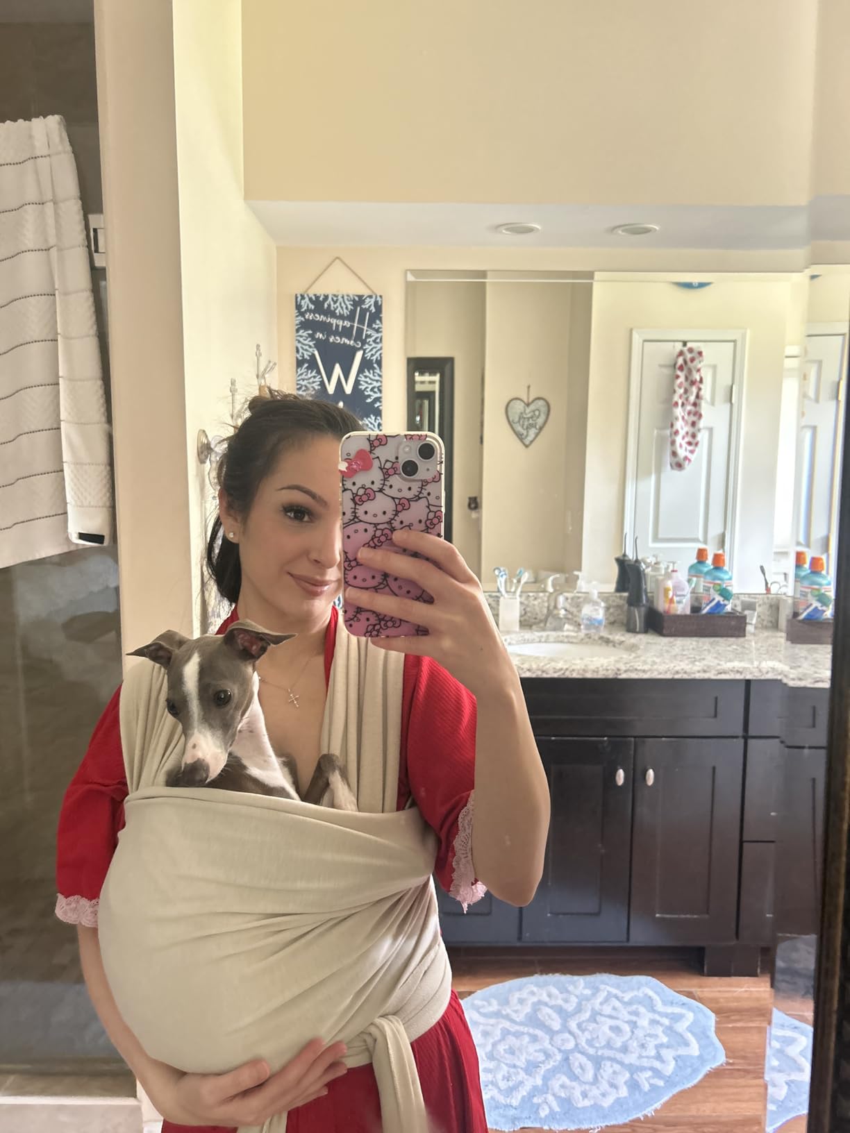 Sleepy Wrap Baby Carrier Wrap for Infants 7-35lbs, Lightweight, Dark Gray customer photo 2