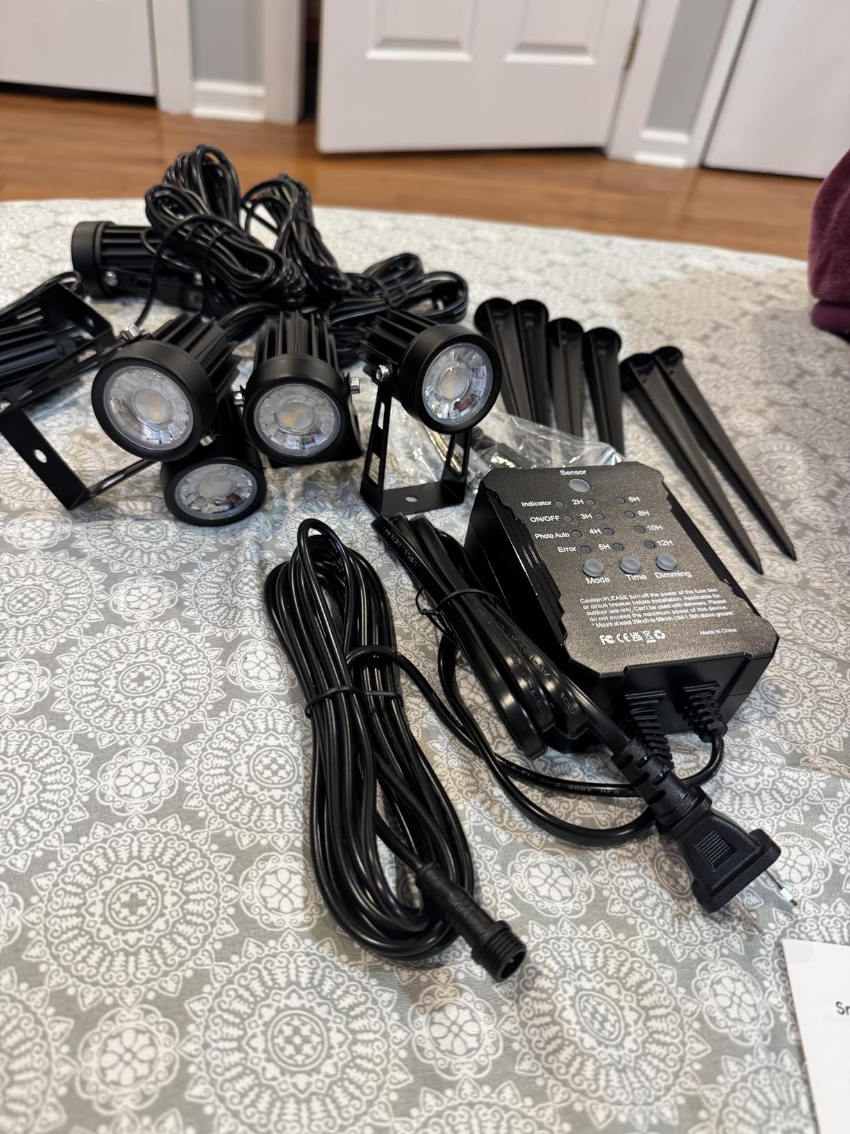 HIBOITEC Low Voltage Landscape Lighting with Transformer Photocell Sensor and Timer Spotlights Kit 68FT ETL Approved Wire Dimmable Waterproof 2700K for House Yard Trees Garden Plants Outdoor 8 Packs customer photo 2