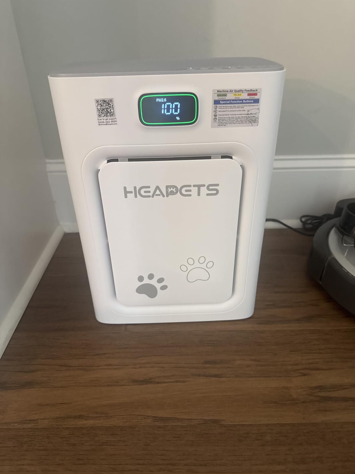Pet Air Purifier for Home Large Room 2500 Sq Ft, H13 HEPA Double-Sided Filter with Washable Pre-filter, Adsorbs Pet Hair Dander Odor Allergies Smoke Dust,PM2.5 Air Quality Monitor,Auto Mode,P358 Grey customer photo 1