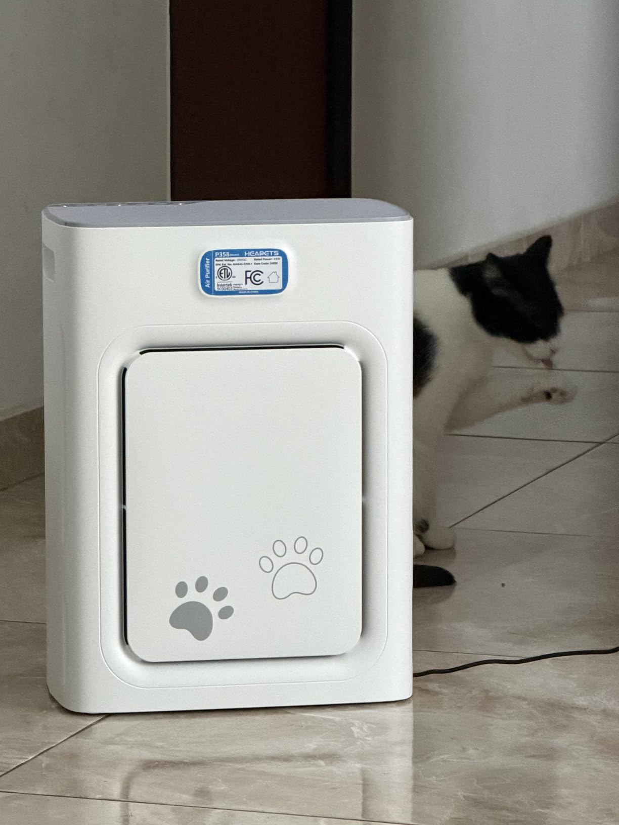 Pet Air Purifier for Home Large Room 2500 Sq Ft, H13 HEPA Double-Sided Filter with Washable Pre-filter, Adsorbs Pet Hair Dander Odor Allergies Smoke Dust,PM2.5 Air Quality Monitor,Auto Mode,P358 Grey customer photo 2