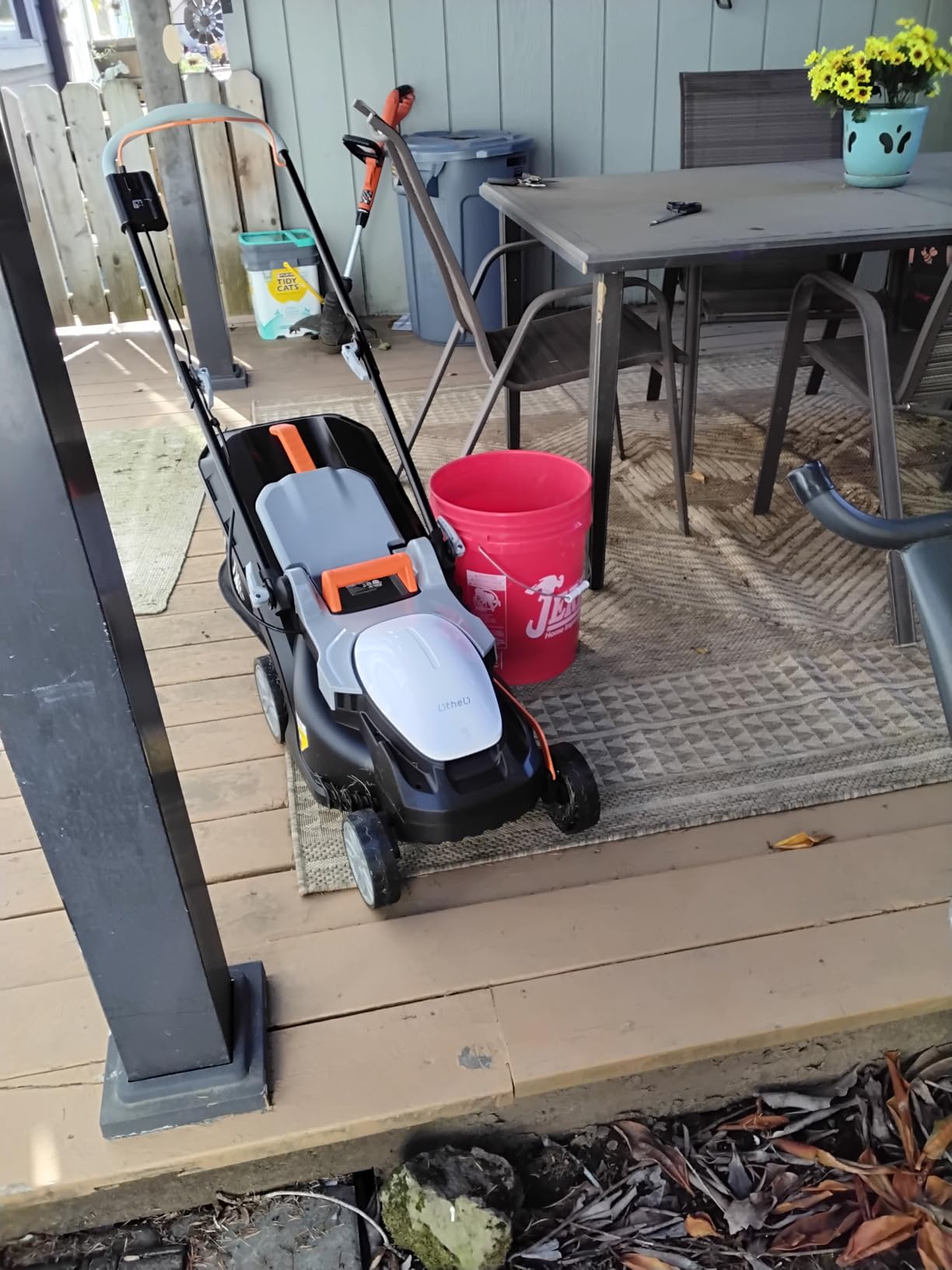 Litheli Cordless Lawn Mower 13 Inch, U20 Handy+ 20V Electric Lawn Mowers for Garden, Yard and Farm, 5 Heights Adjustment, Light Weight,2 x 4.0Ah Portable Battery Included customer photo 2