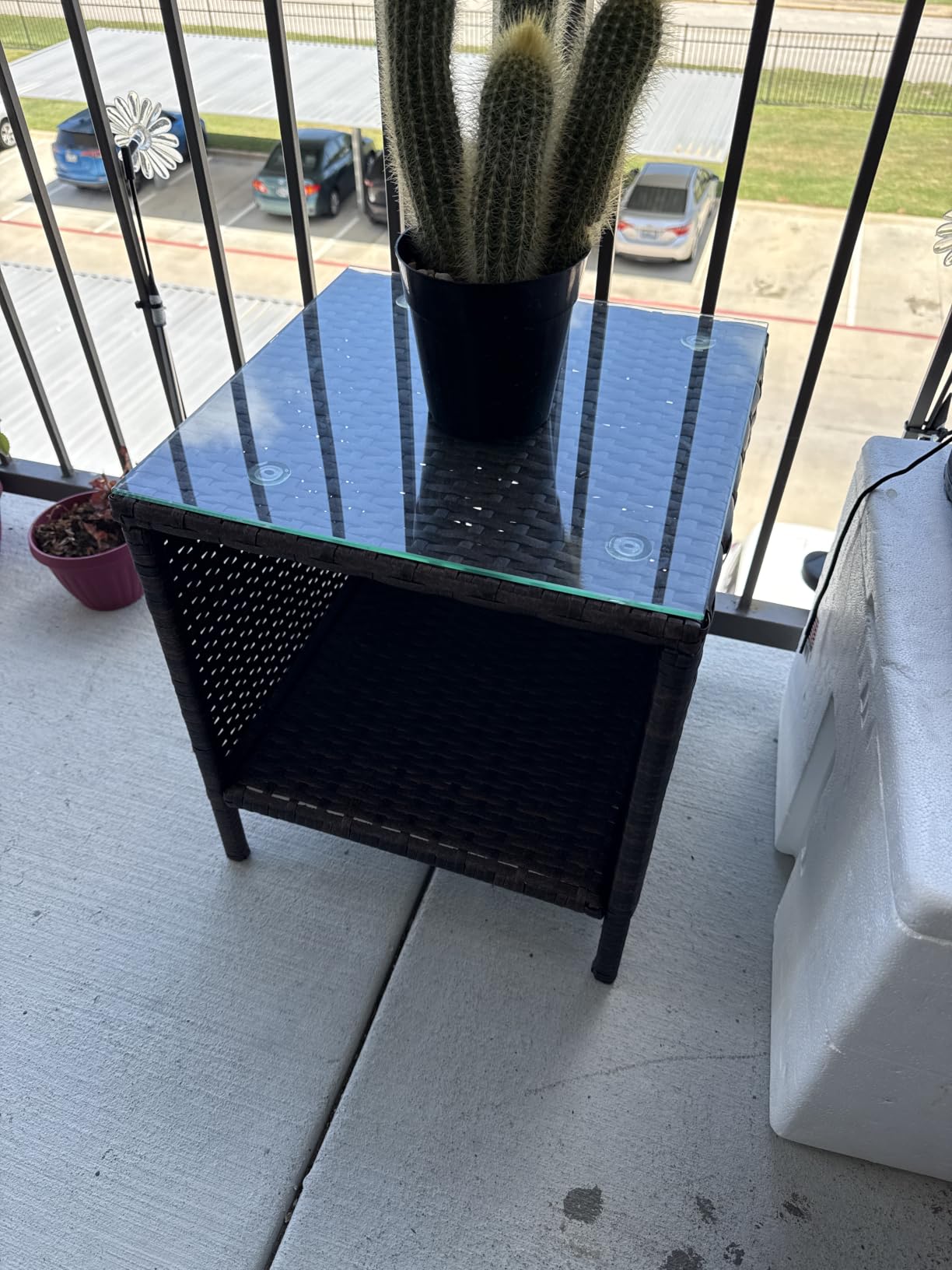 Best Choice Products 3-Piece Outdoor Wicker Conversation Bistro Set, Space Saving Patio Furniture for Garden w/Side Table - Natural/Gray customer photo 2