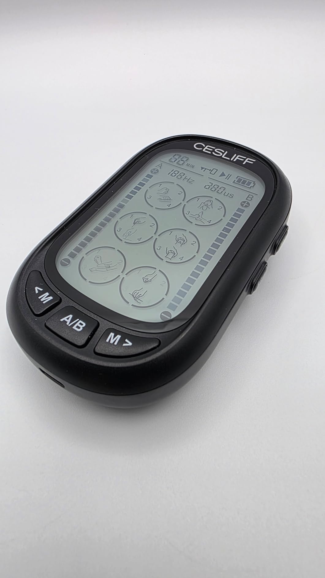 CESLIFF Dual Channel TENS EMS Unit Large Screen 24 Modes 36 Levels Intensity Muscle Stimulator, Rechargeable Electric Pulse Massager TENS Machine for Lower Back Neck Shoulder Pain Relief with 10 Pads customer photo 1