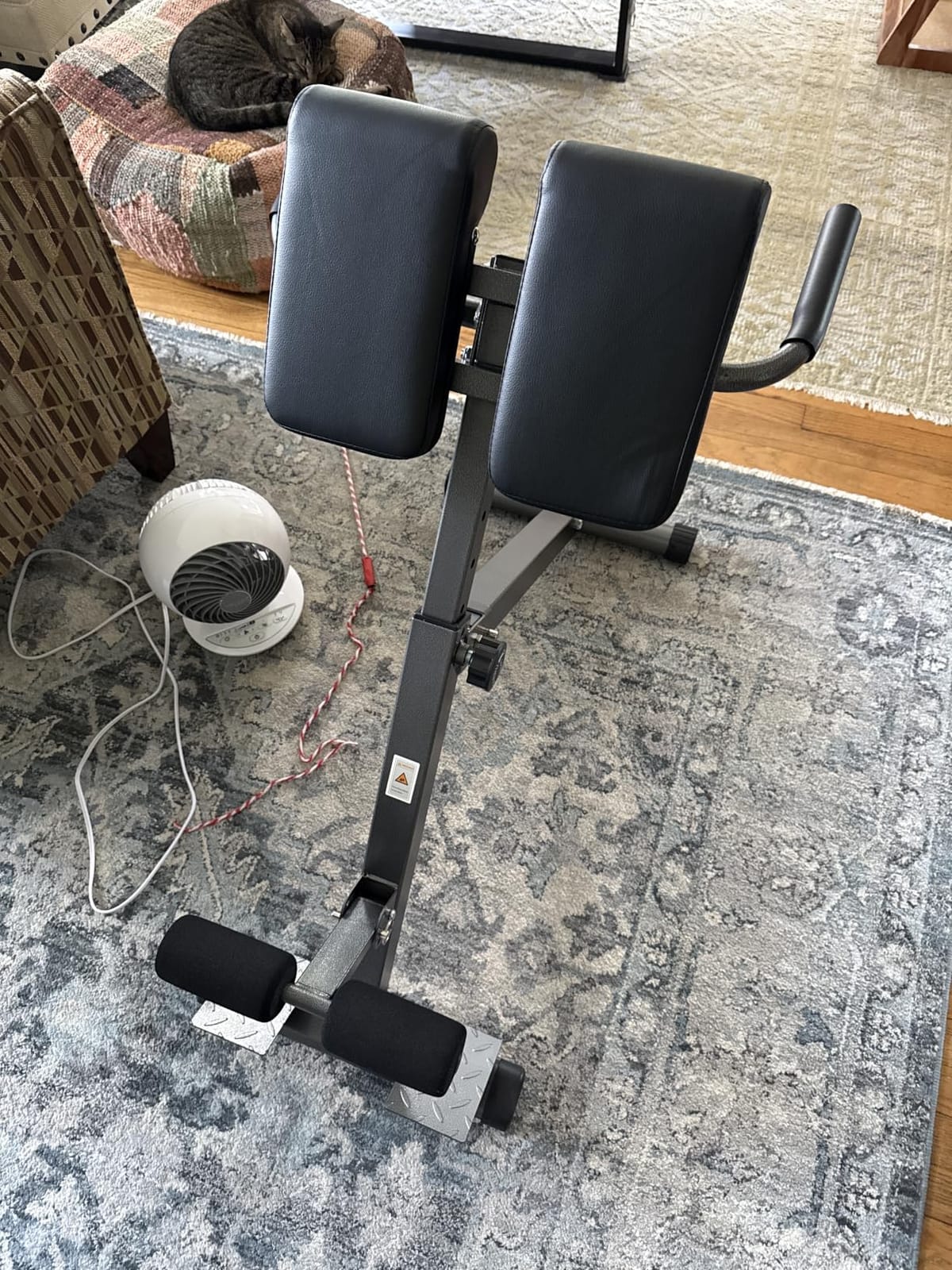 Roman Chair Hyperextension Bench – Adjustable Back Extension Machine for Glutes, Hamstrings & Lower Back – Foldable Multi-Purpose Workout Equipment for Home Gym customer photo 1