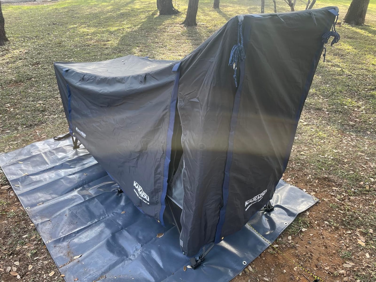 Kakadu Camping Tent Cot, 1 Person, 1 Minute Easy Setup, Folding, Compact, Elevated Tent with BlockOut Rain Fly, Awning Poles, Ultra-Fine Mesh Windows, and Carry Bag customer photo 2