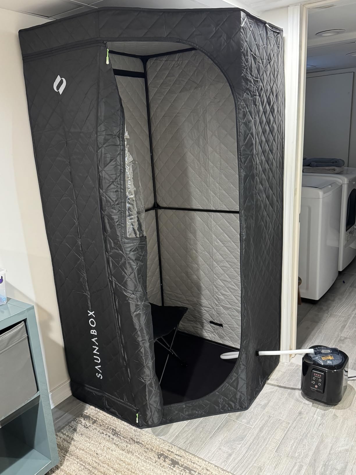 SAUNABOX® SmartSteam Kit Pro Portable Home Steam Sauna | 1 Person Sauna Tent customer photo 1