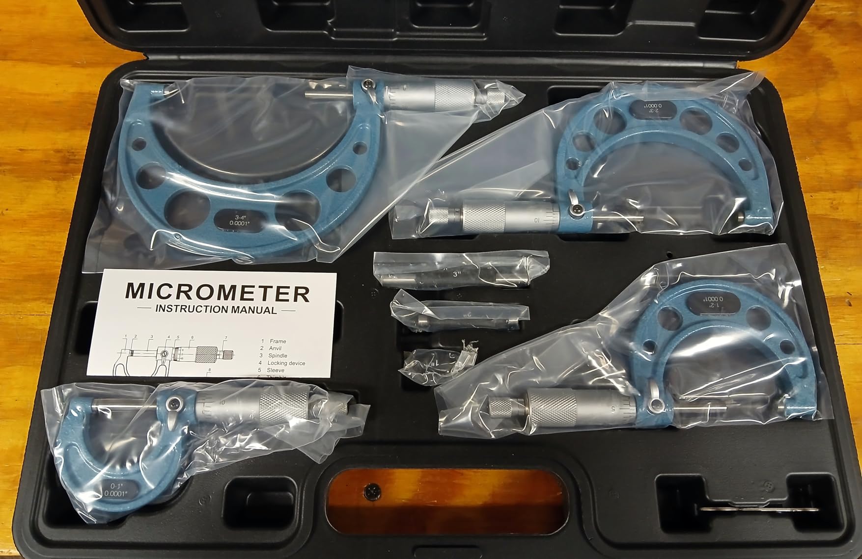 Beaiguna 4PCS Micrometer Set, 0-1