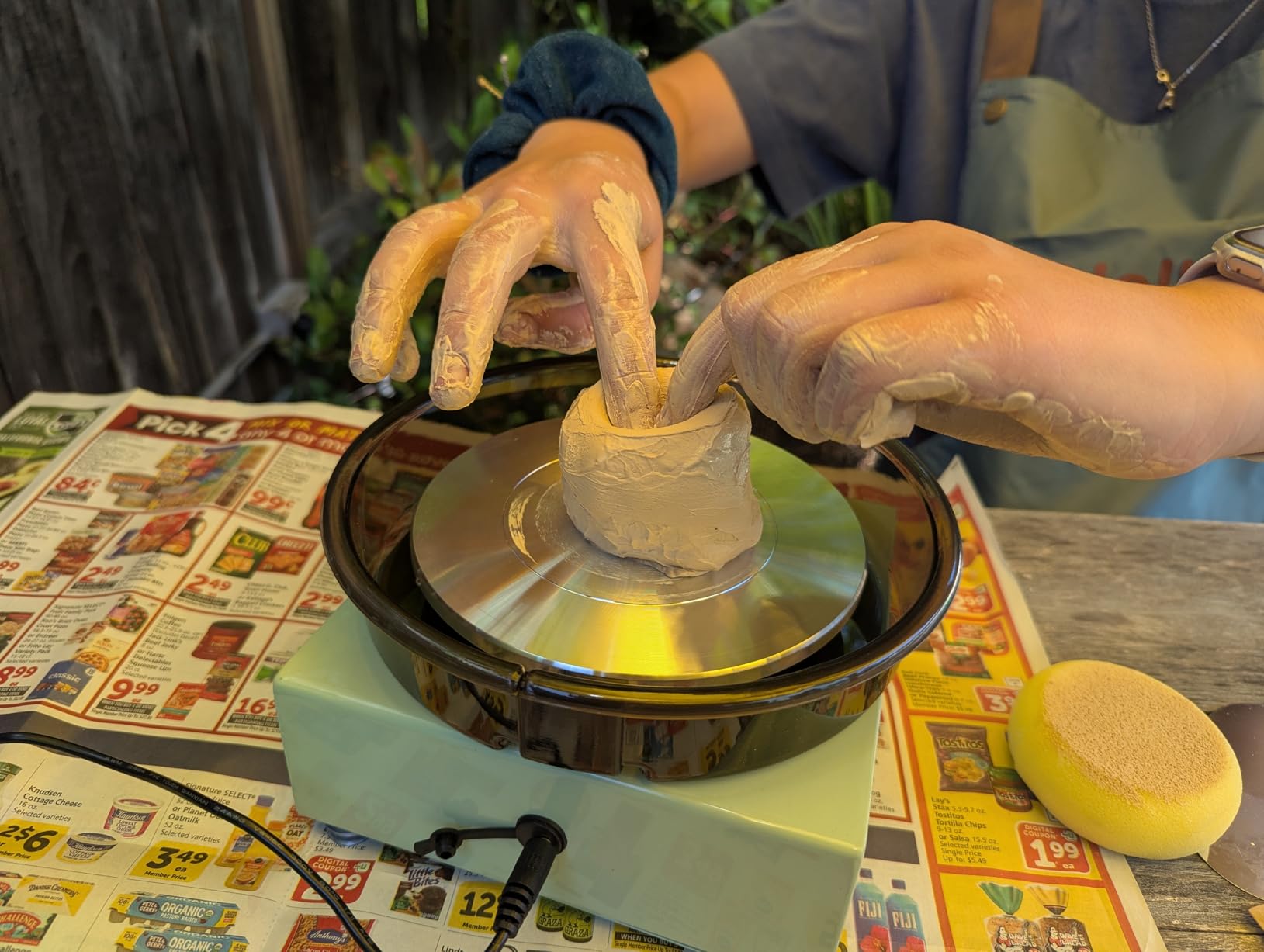 Mini Pottery Wheel for Kids, Beginners, Adults, All-in-one Kit customer photo 2