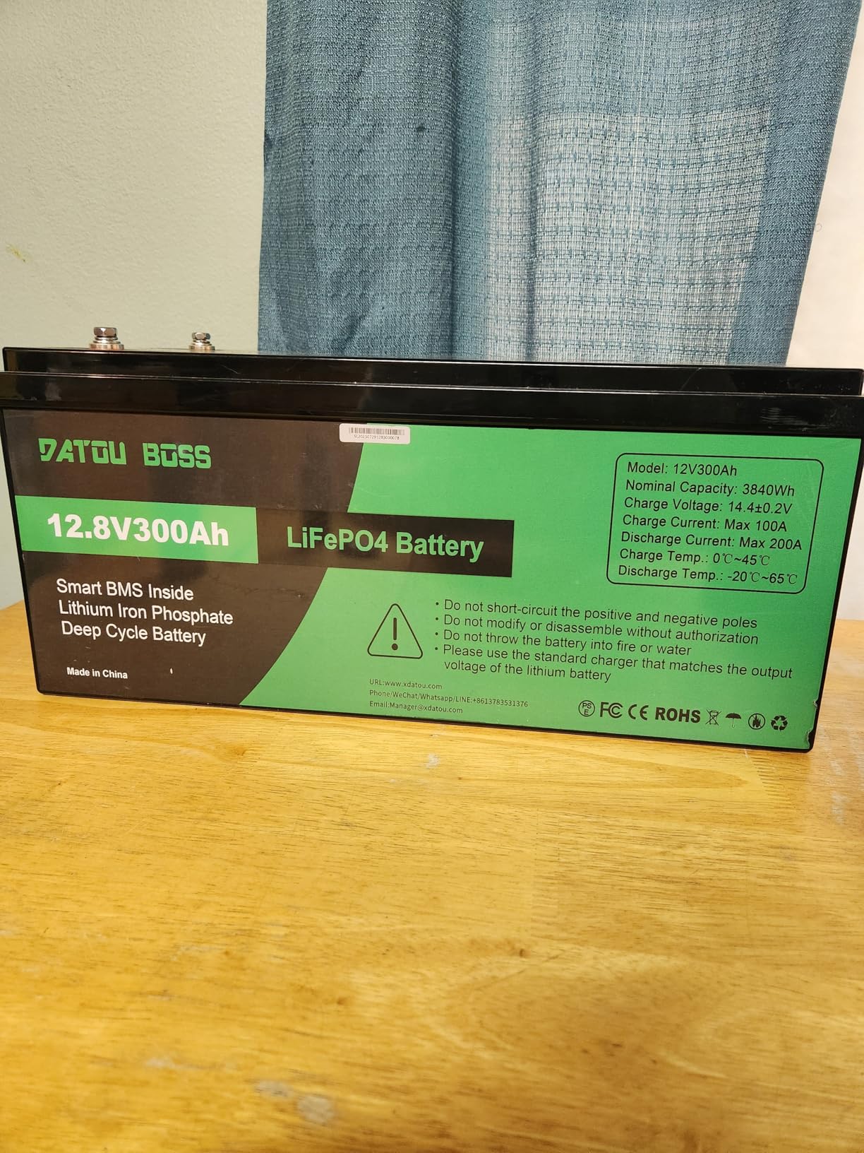 12V 100Ah LiFePO4 Lithium Battery Group 31 with Built-in 100A BMS customer photo 1