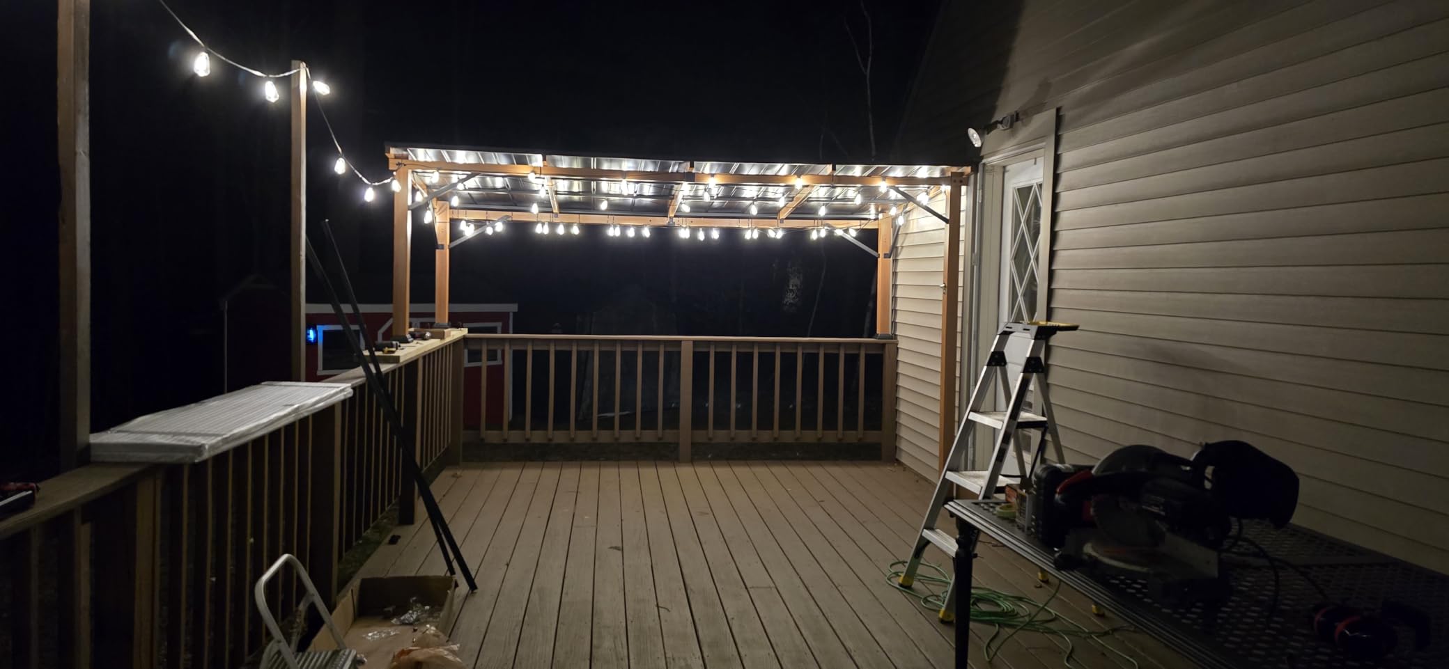 Covered Outdoor Grill Gazebo 6' x 8' with Galvanized Steel Roof and Pergola Extension, BBQ Gazebo with UV Blocking & Waterproof Design, Grill Canopy with Shelves, Rust-Resistant, 4-Season Use customer photo 1