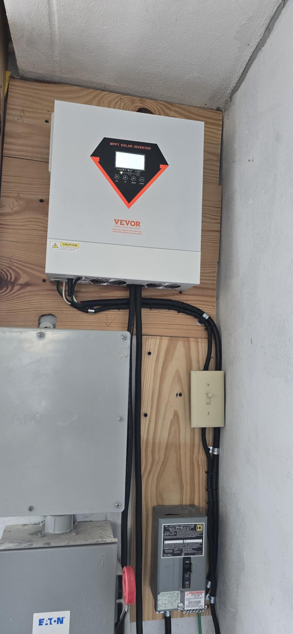 VEVOR Hybrid Solar Inverter 3000W Single Phase Pure Sine Wave Inverter customer photo 1