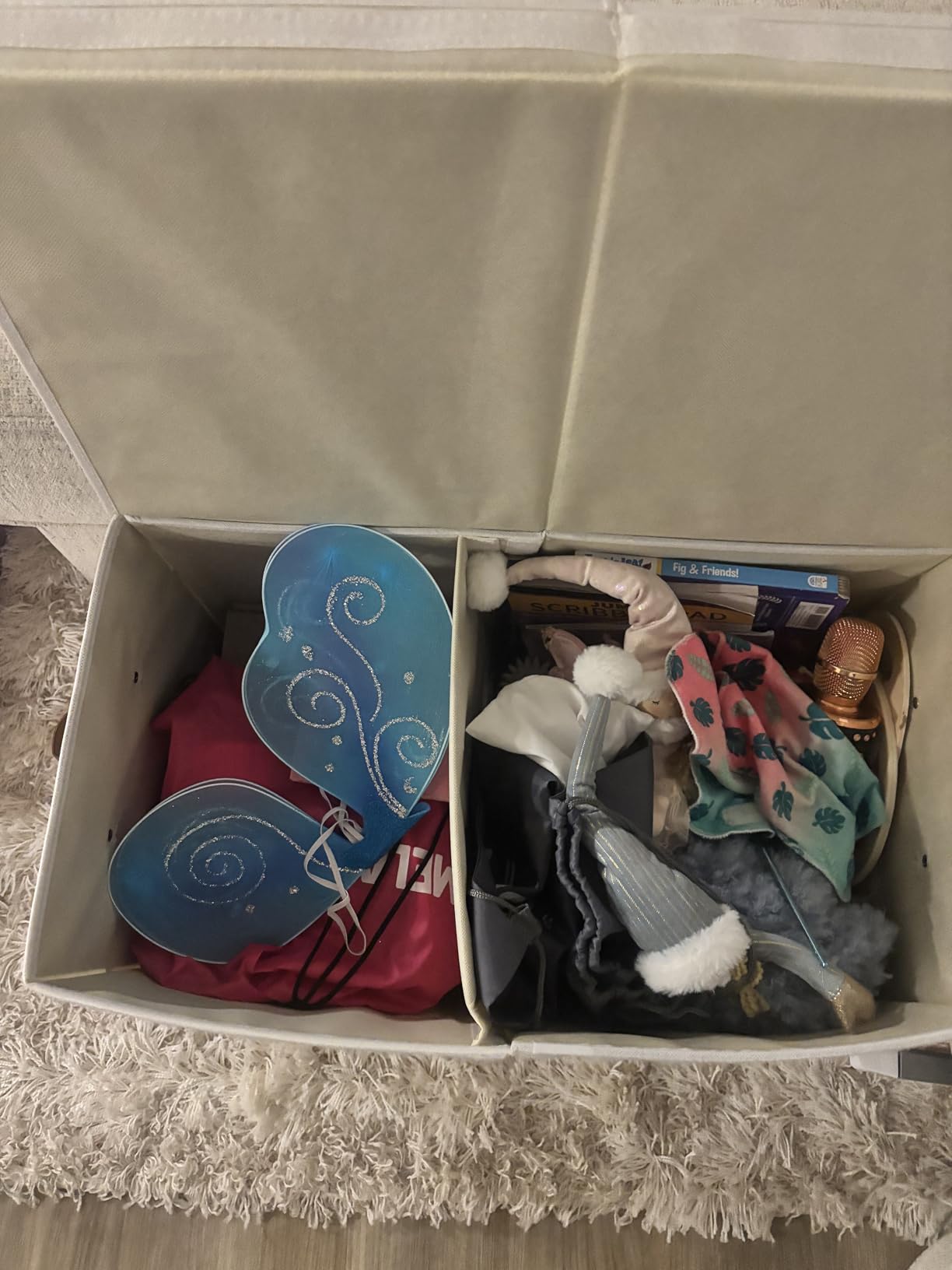 Extra Large Toy Storage Box with Lid,Toy Chest Bin Basket with Dividers customer photo 1