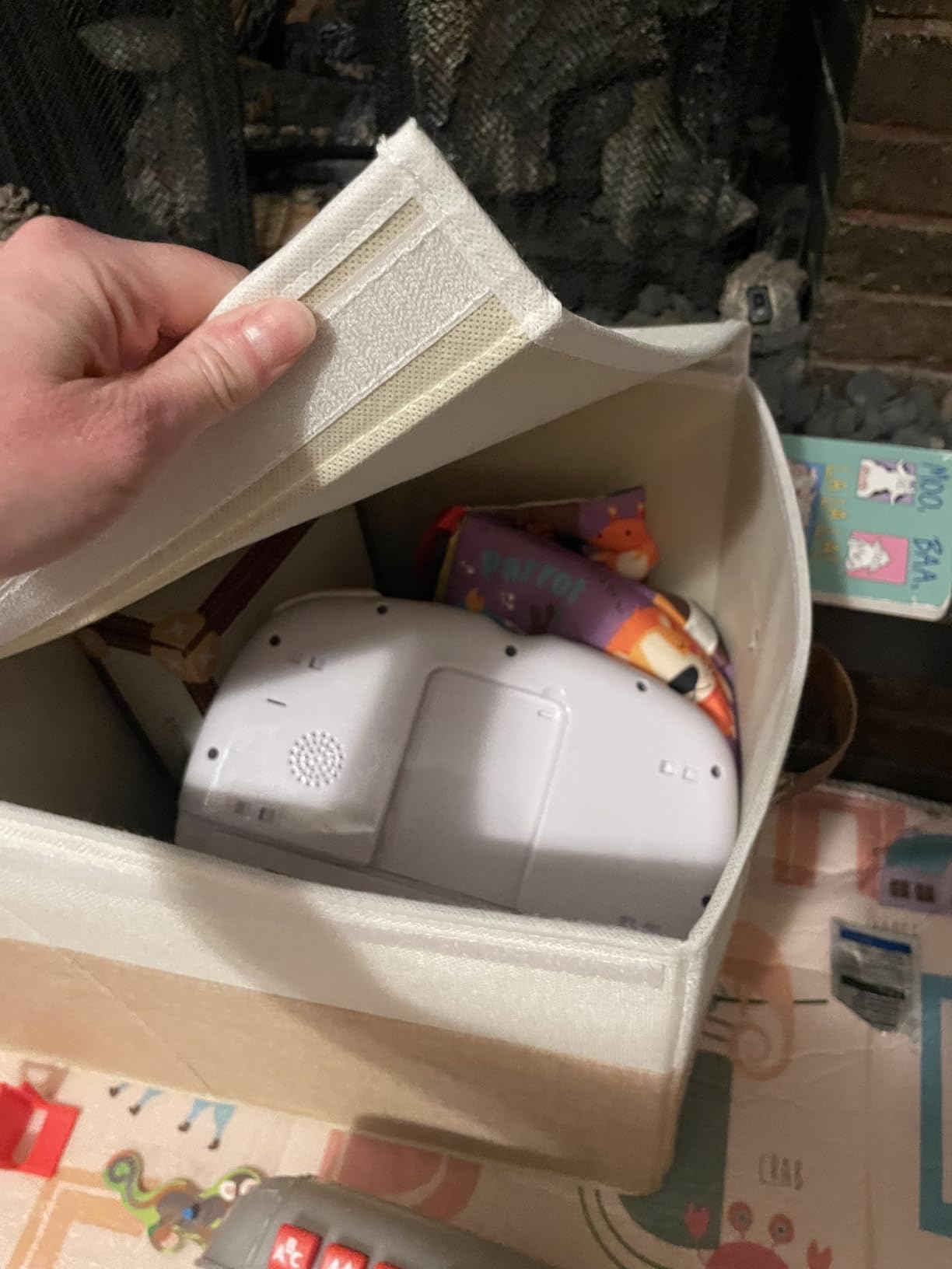 Extra Large Toy Storage Box with Lid,Toy Chest Bin Basket with Dividers customer photo 2