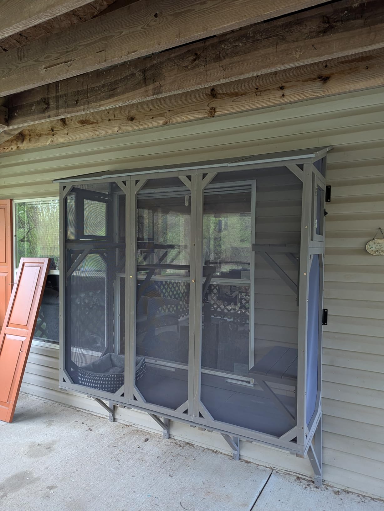 Window Catio for Indoor Cats, Wooden Cat Window Box for Sunbathing & Play customer photo 2