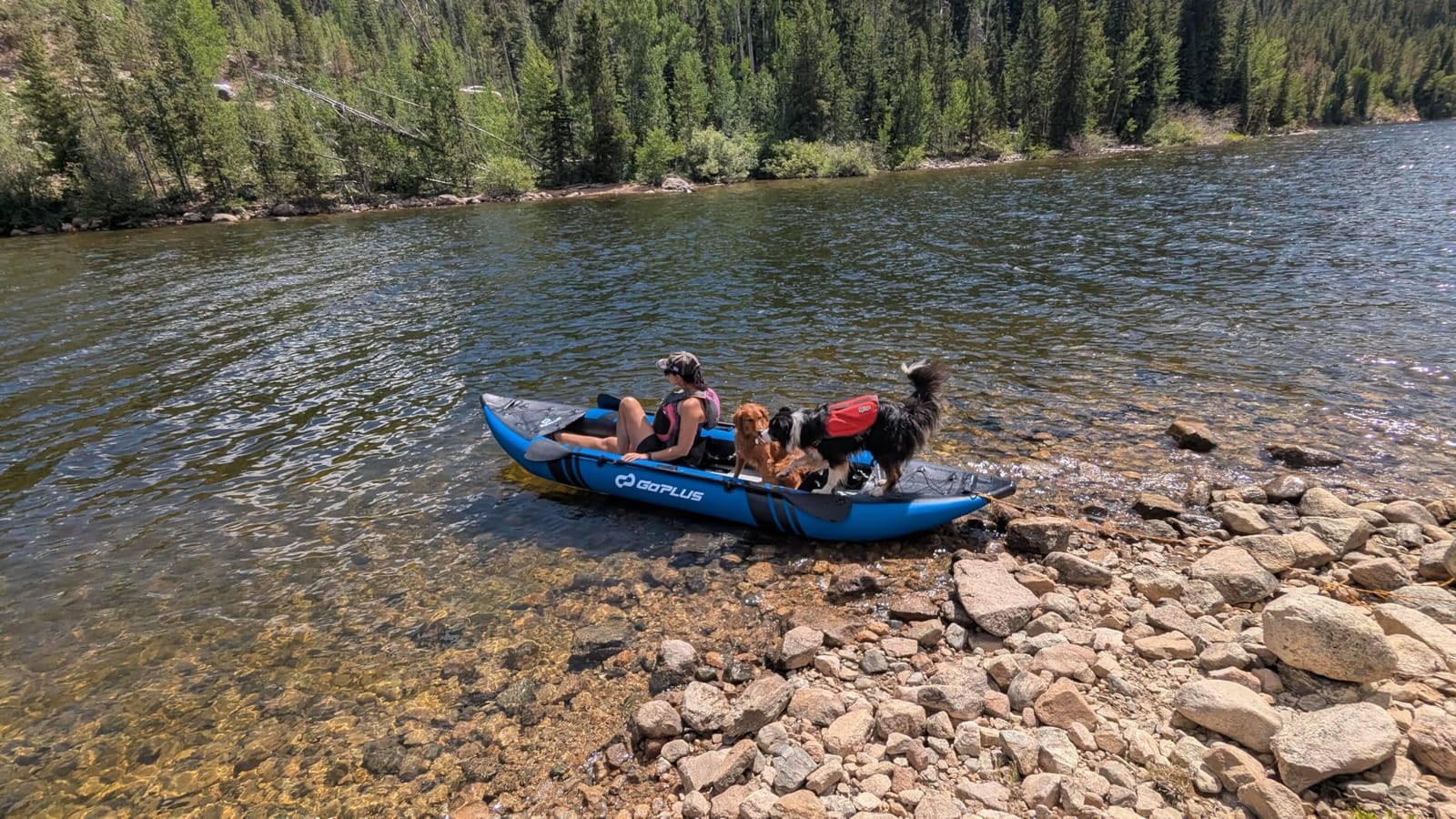 Goplus Tandem Inflatable Kayak, 12.5FT 2-Person Kayak Set for Adults customer photo 1