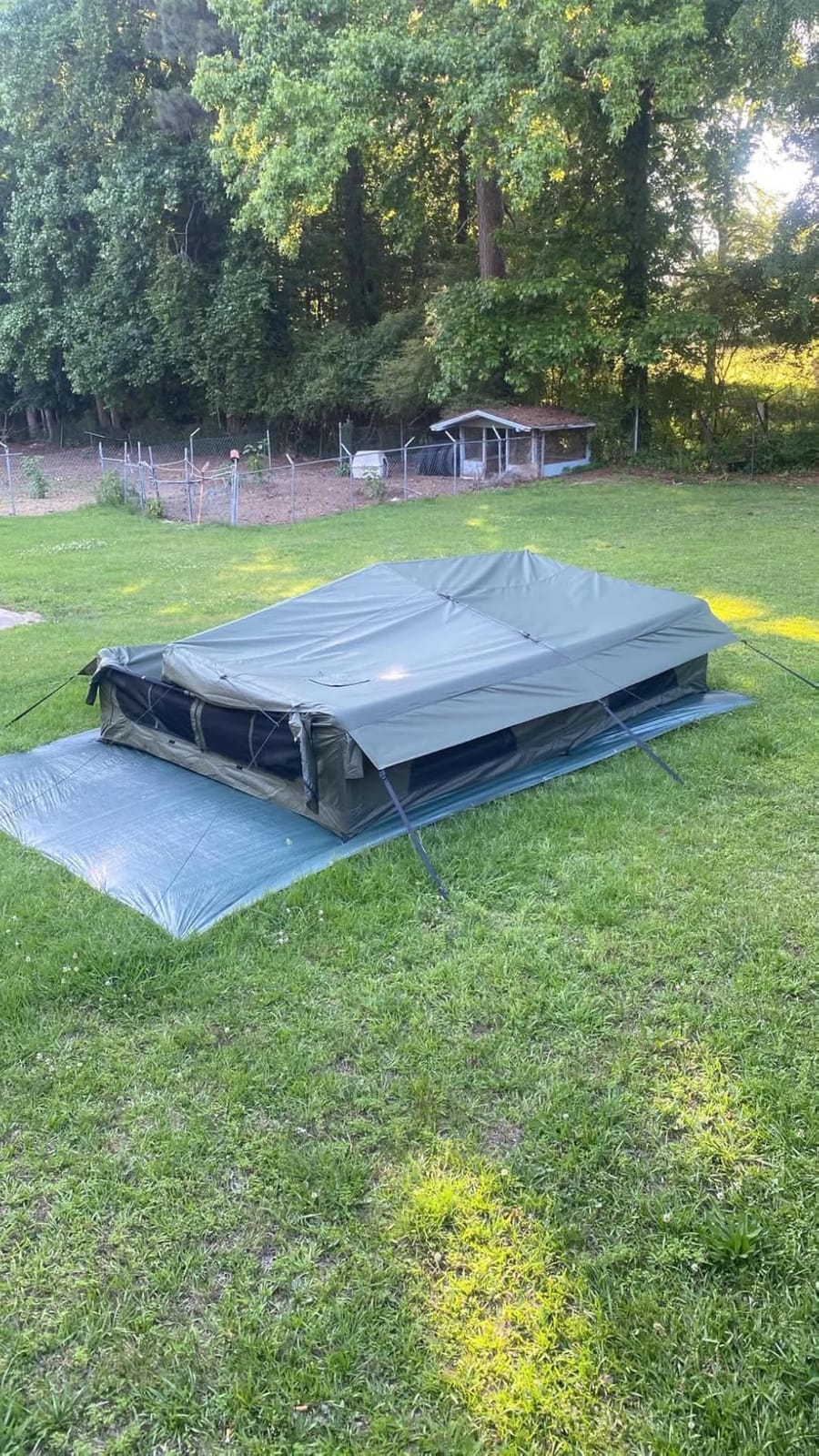 Inflatable Camping Tent w/Hand Pump Mesh Win-Door 63/129SQ FT customer photo 2