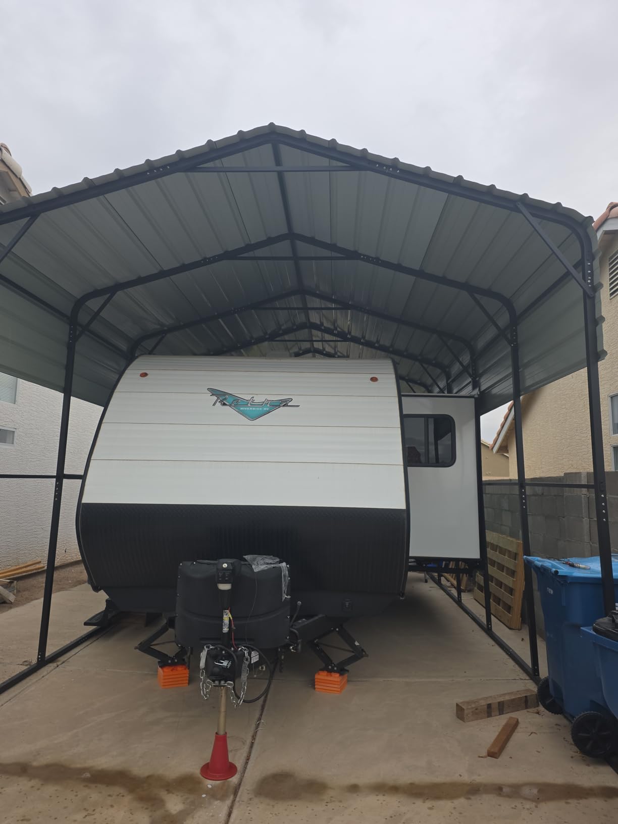 MFSTUDIO Metal RV Carport 14x35ft, Heavy Duty Carports Car Canopy Shelter customer photo 2