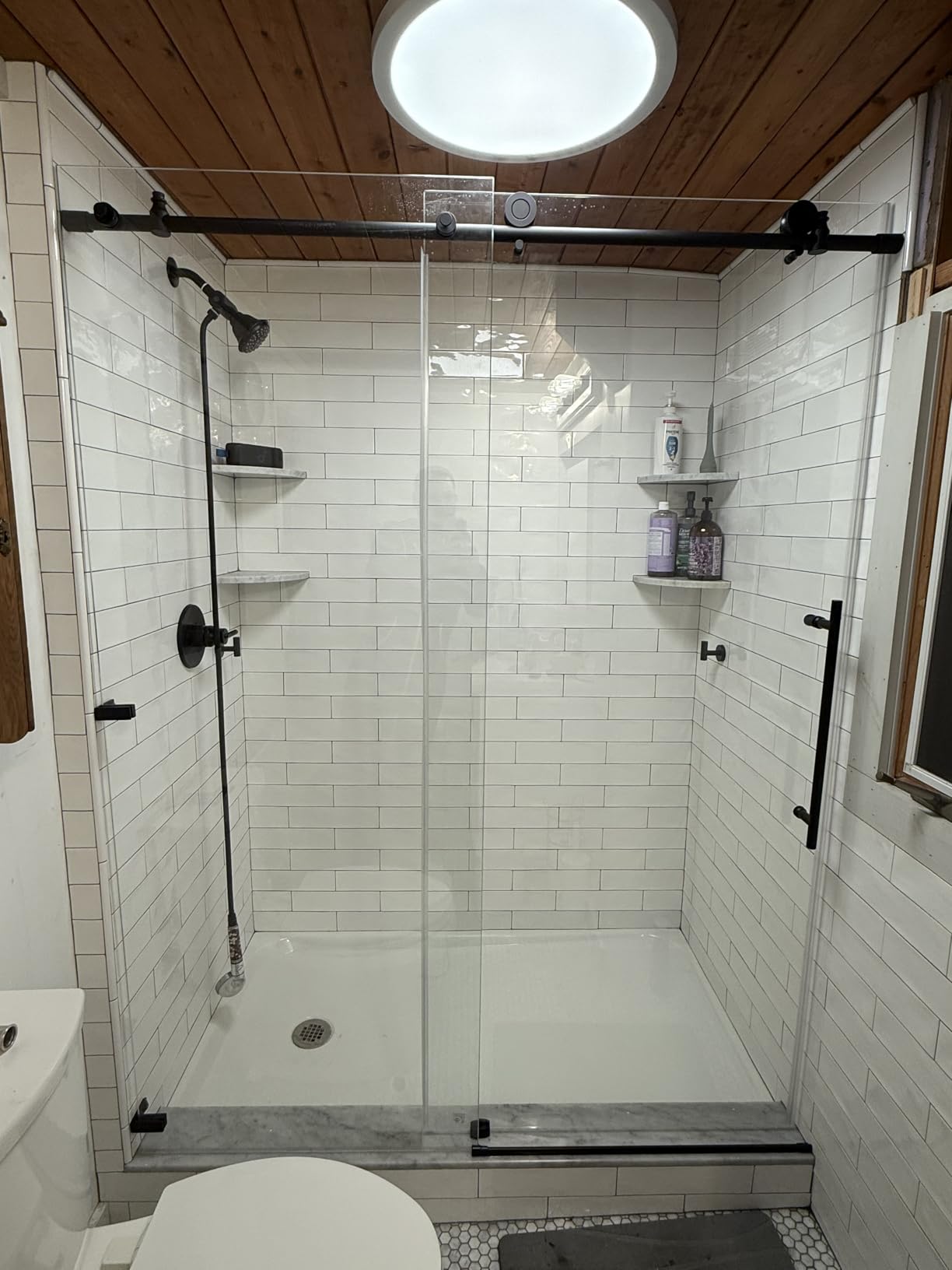 KPUY Frameless Sliding Shower Door 55-60