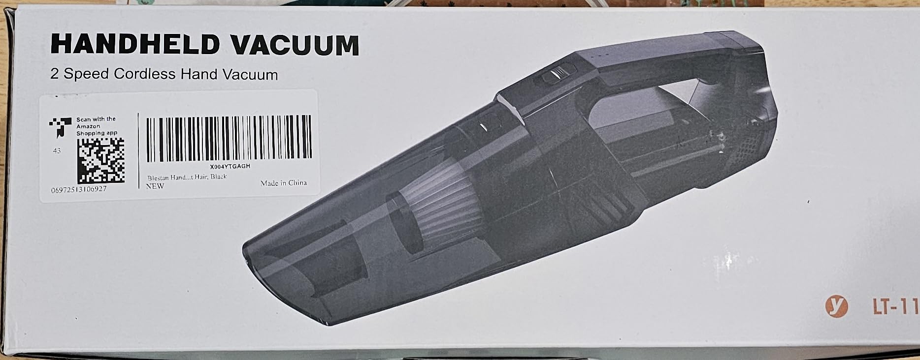Blestan Handheld Vacuum Cordless Portable Car Vacuum with LED Light, High Power Suction, 3 in 1, Lightweight Rechargeable Hand Vacuum, Hand Held Vacuum Cleaner for Car Home Office, Pet Hair, Black customer photo 1
