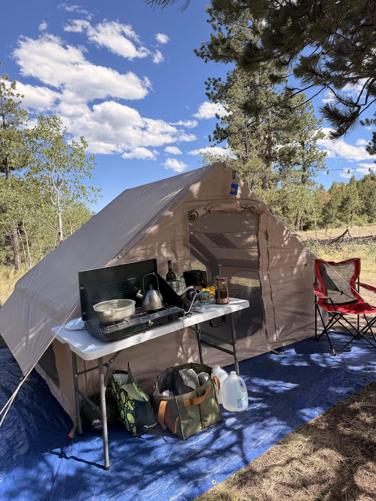 Inflatable Tents for Camping, Blow Up Tent with Stove Jack, Ytaoeo Hot Tent customer photo 2