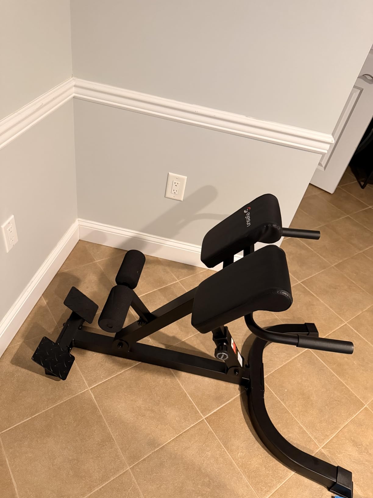 Roman Chair,Foldable Back Extension Machine,Adjustable Ab Back Extension Machine,Core Strength Trainer,Back Exercise Machine for Glute,Ab Workouts,Full All-in-One Body Workout&Home Gym Fitness（Blue） customer photo 1