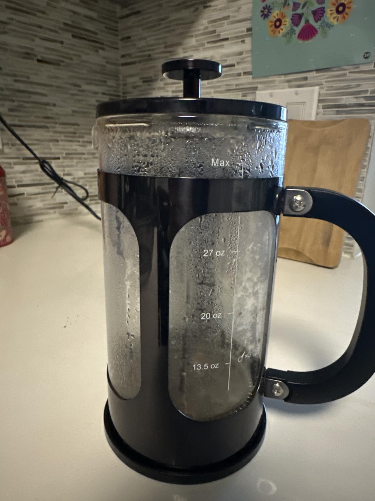 Veken French Press Coffee Maker, No Plastic Touching Cafe,34oz 1 L Cafetera | Thickened Glass Stainless Steel Brewer, Cold Brew Pot for Kitchen,Travel,Camping,Tea,Gifts,Bar Accessories, Decor,Dark Pewter customer photo 2