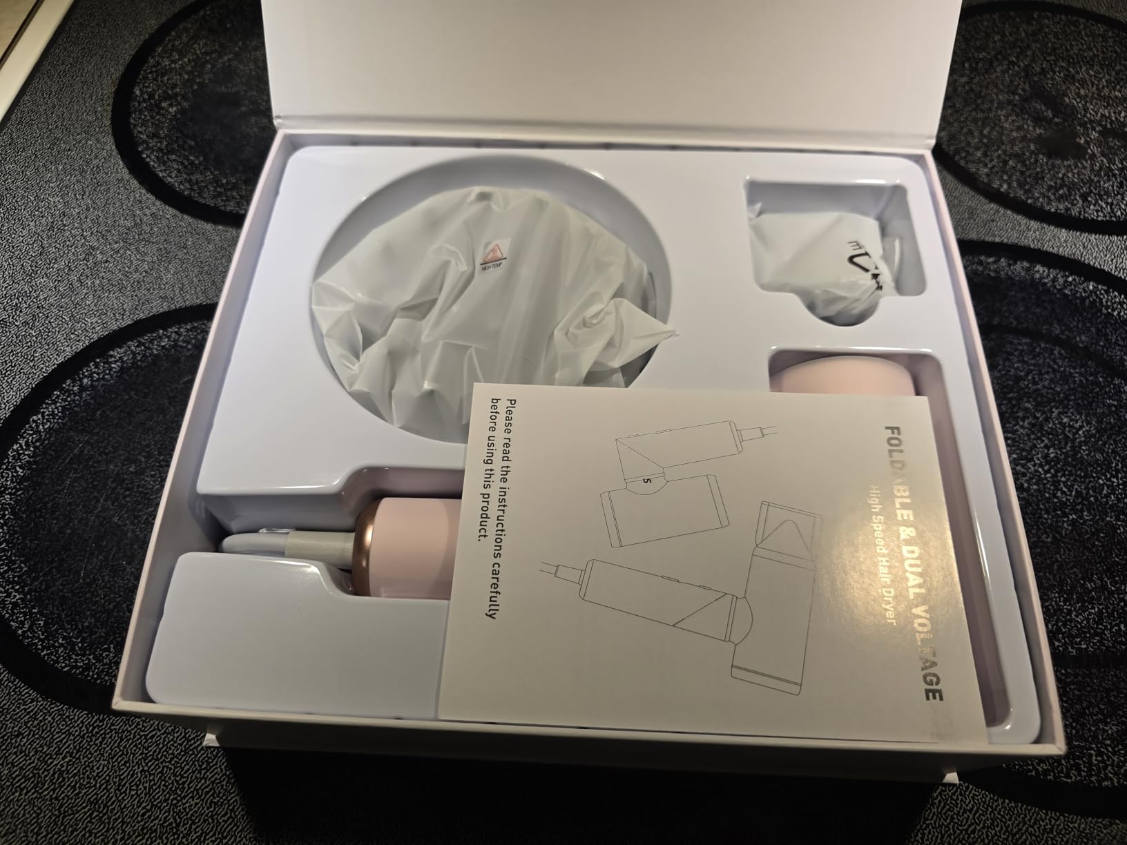 Dual Voltage Hair Dryer Travel Europe Foldable, High Speed customer photo 2