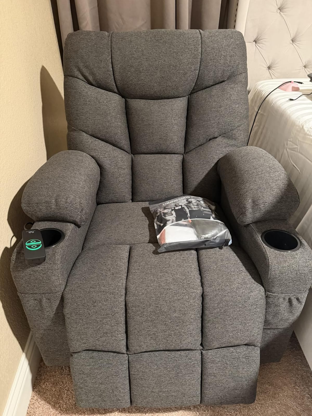 MCombo Power Lift Recliner for Elderly, Fabric R7399 (Brown, Large-Wide) customer photo 2