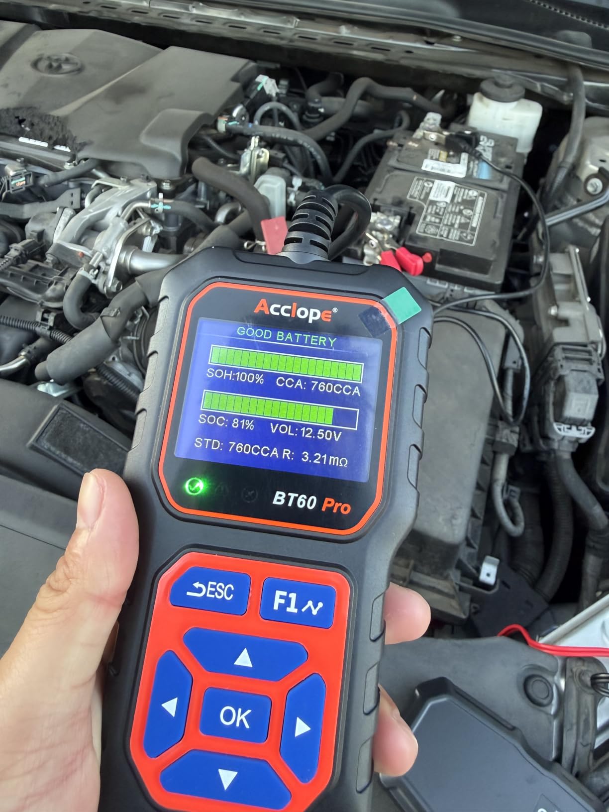 BT60 PRO 2–120Ah Battery Tester 6V/12V/24V 100–3000 CCA QR Report customer photo 1