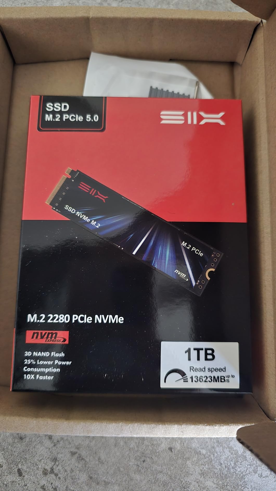 SIX NVME M.2 SSD 1TB - PCIe gen 5.0x4 X15000 M.2 2280, Seq. Speed Up to 14,300MB/s,AI Computering Gaming by Internal Solid State Hard Drive for Laptop/Desktop PC Nvme m2 PCIe 5 1TB with Heatsink customer photo 2