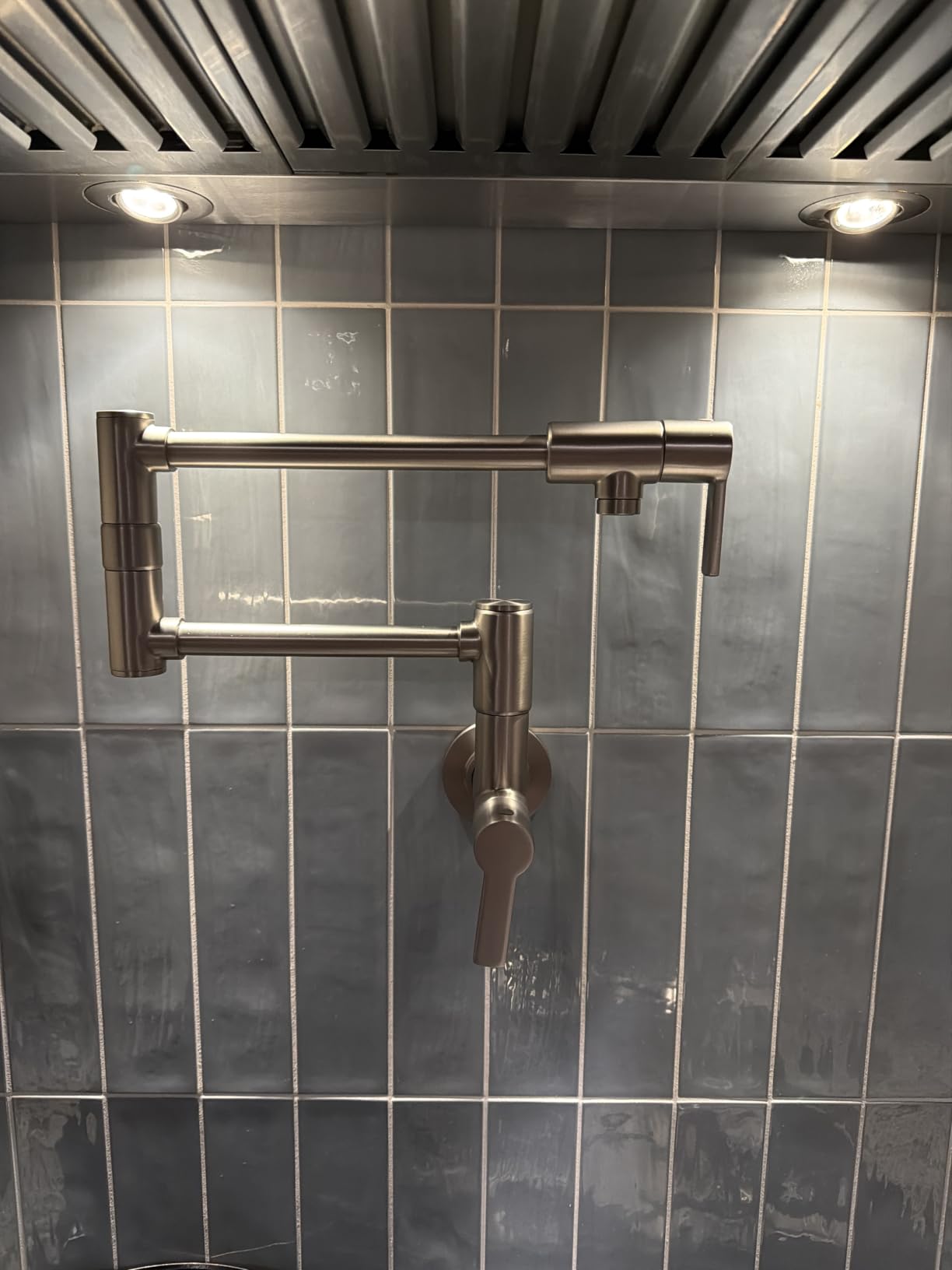 KRAUS Oletto Pot Filler Faucet with Retractable Arm, Wall Mount Kitchen Faucet, Pot Filler for Stove in Spot-Free Brushed Brass, KPF-5001SFBB customer photo 2