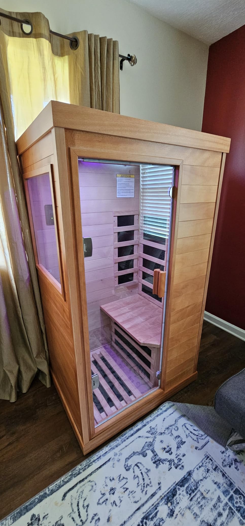 OUTEXER Outdoor Traditional Sauna 4-5 Person 240V 4.5KW 6'x6’ Steam Saunas customer photo 1