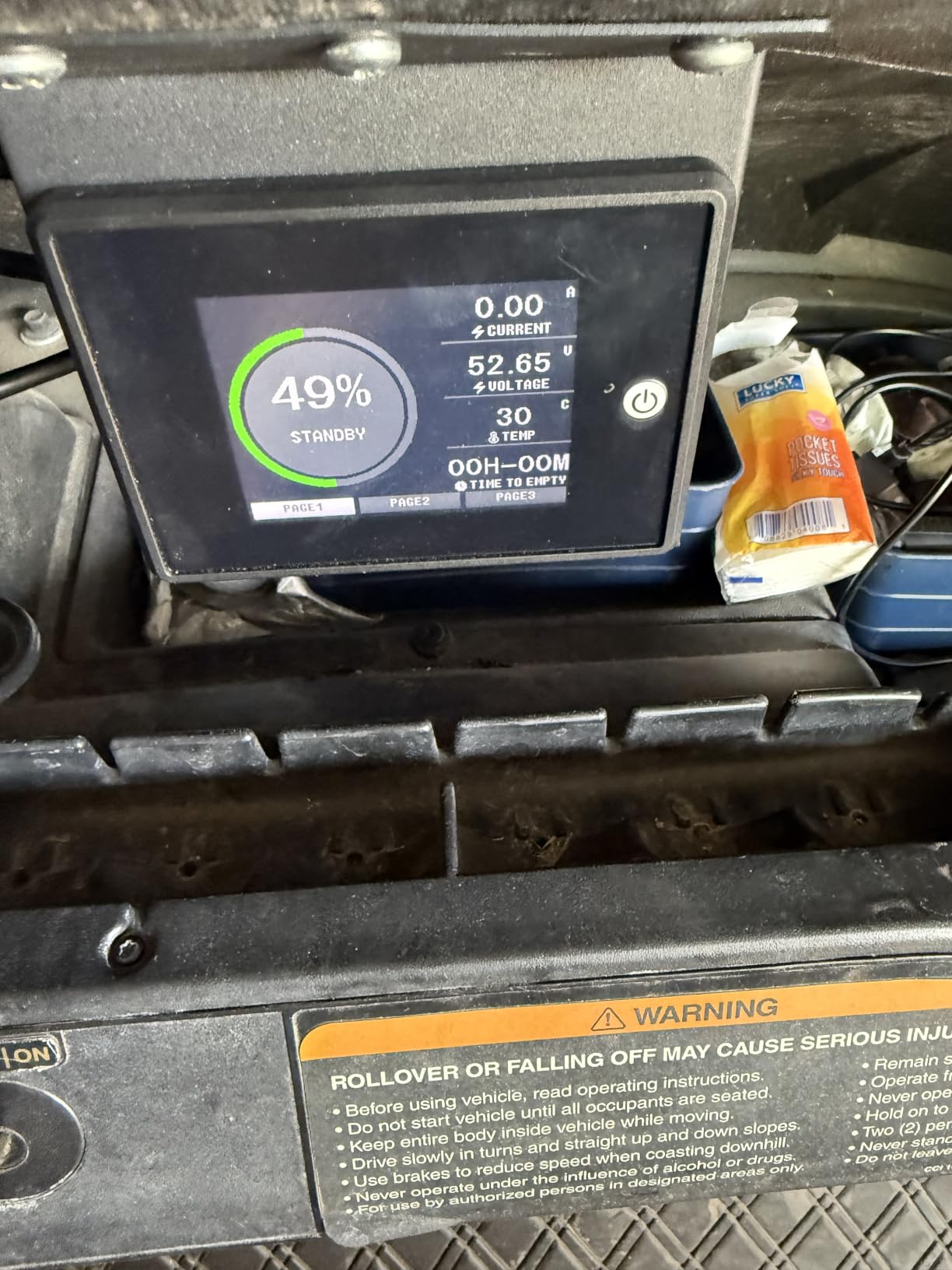 OGRPHY 48V Lithium Golf Cart Battery, 200A BMS(1000A Peak Current), with Touch Monitor & Mobile APP, 4000+ Cycles 48V Lithium Battery with 18A Charger, Perfect for Golf Carts, Solar(105AH) customer photo 2